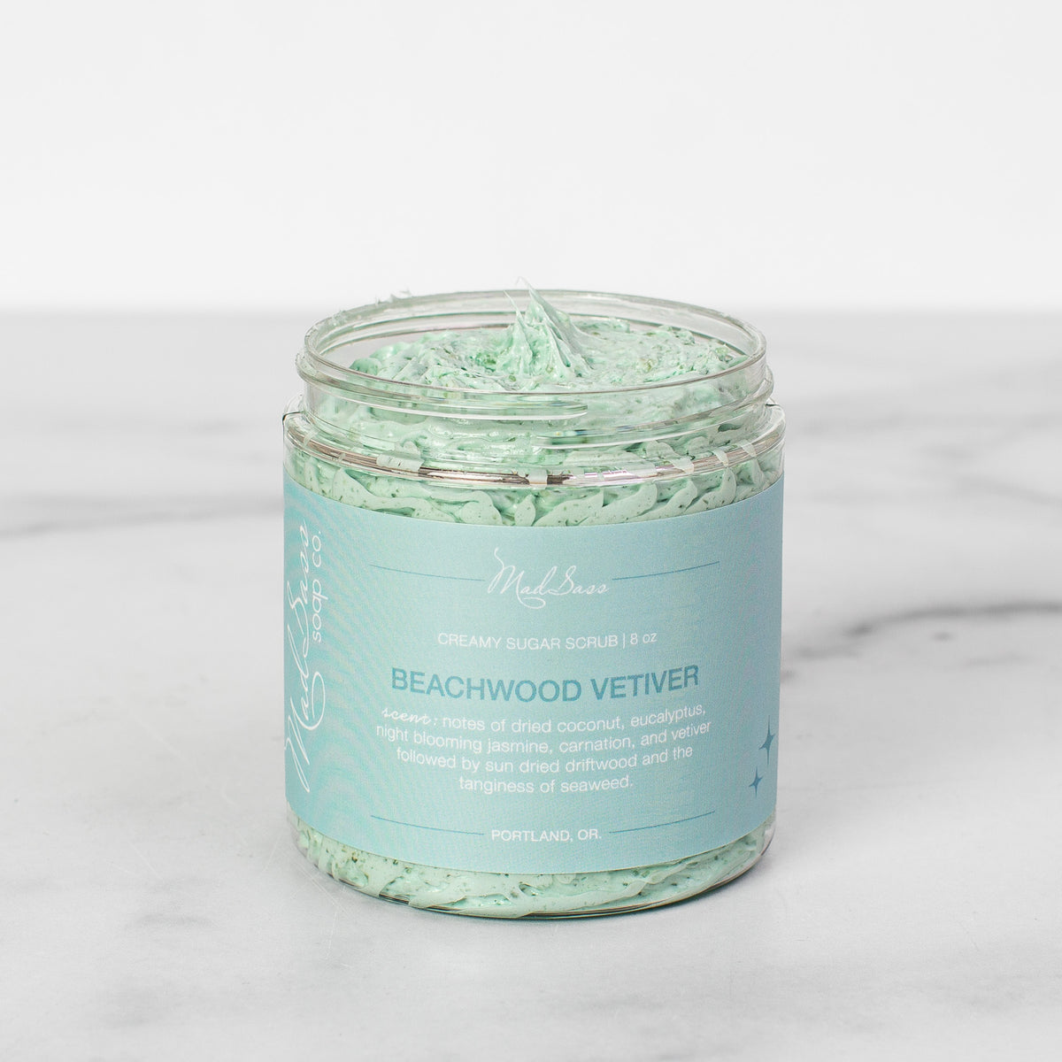 Beachwood Vetiver Creamy Sugar Scrub Mad Sass Soap Co
