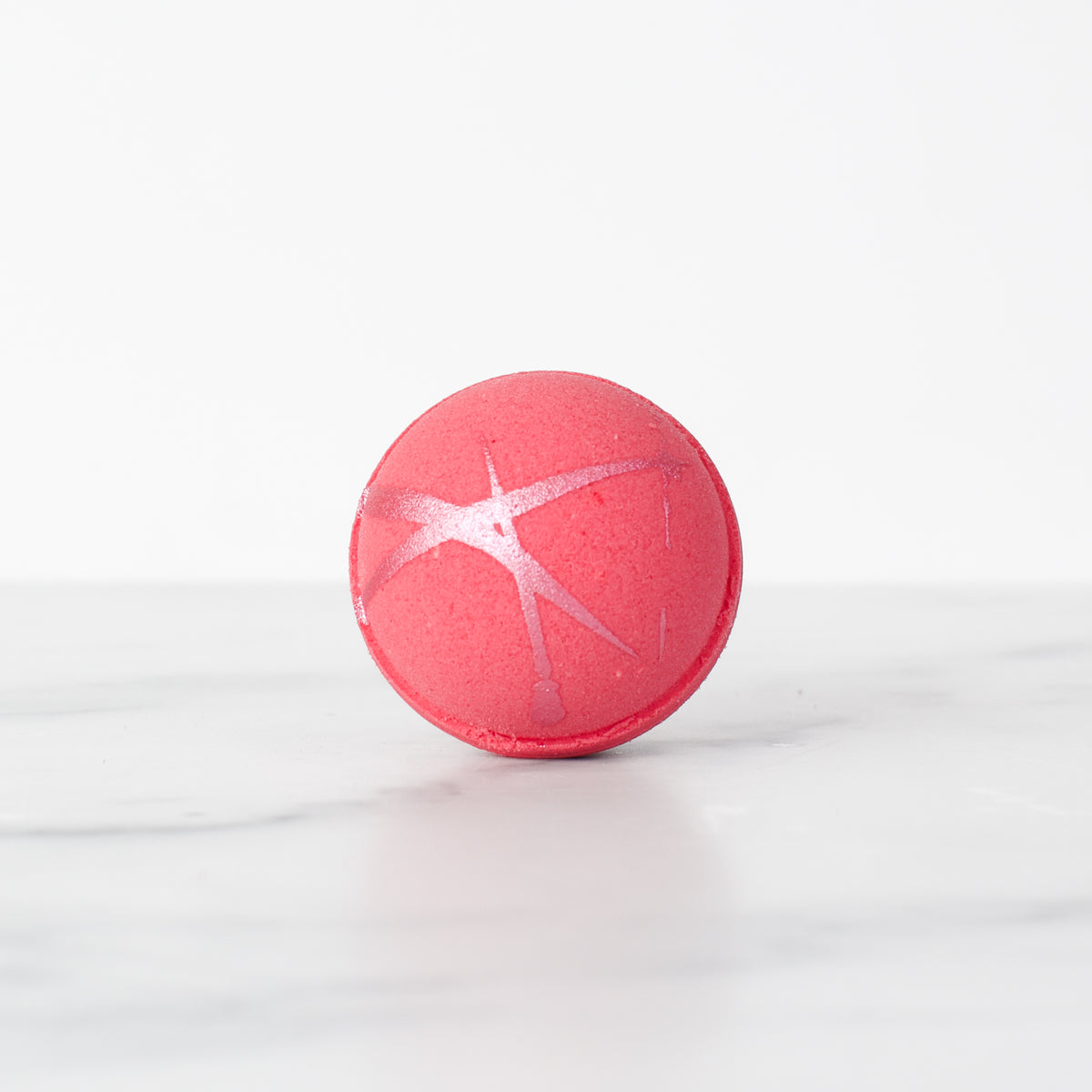 Single Citrus Blossom hydrating luxury bath bomb by Mad Sass Soap Co, showcasing a vibrant pink bath bomb with a stunning shimmer, ideal for a soothing bath retreat.