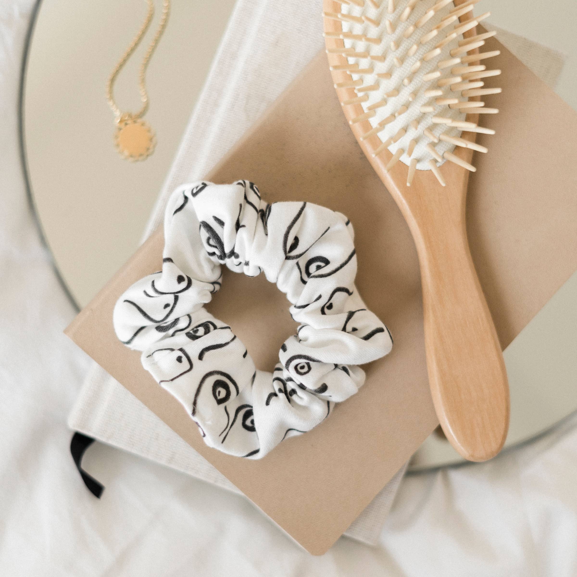 Freon Collective - Organic Cotton Hair Scrunchie - Woman Series (White)