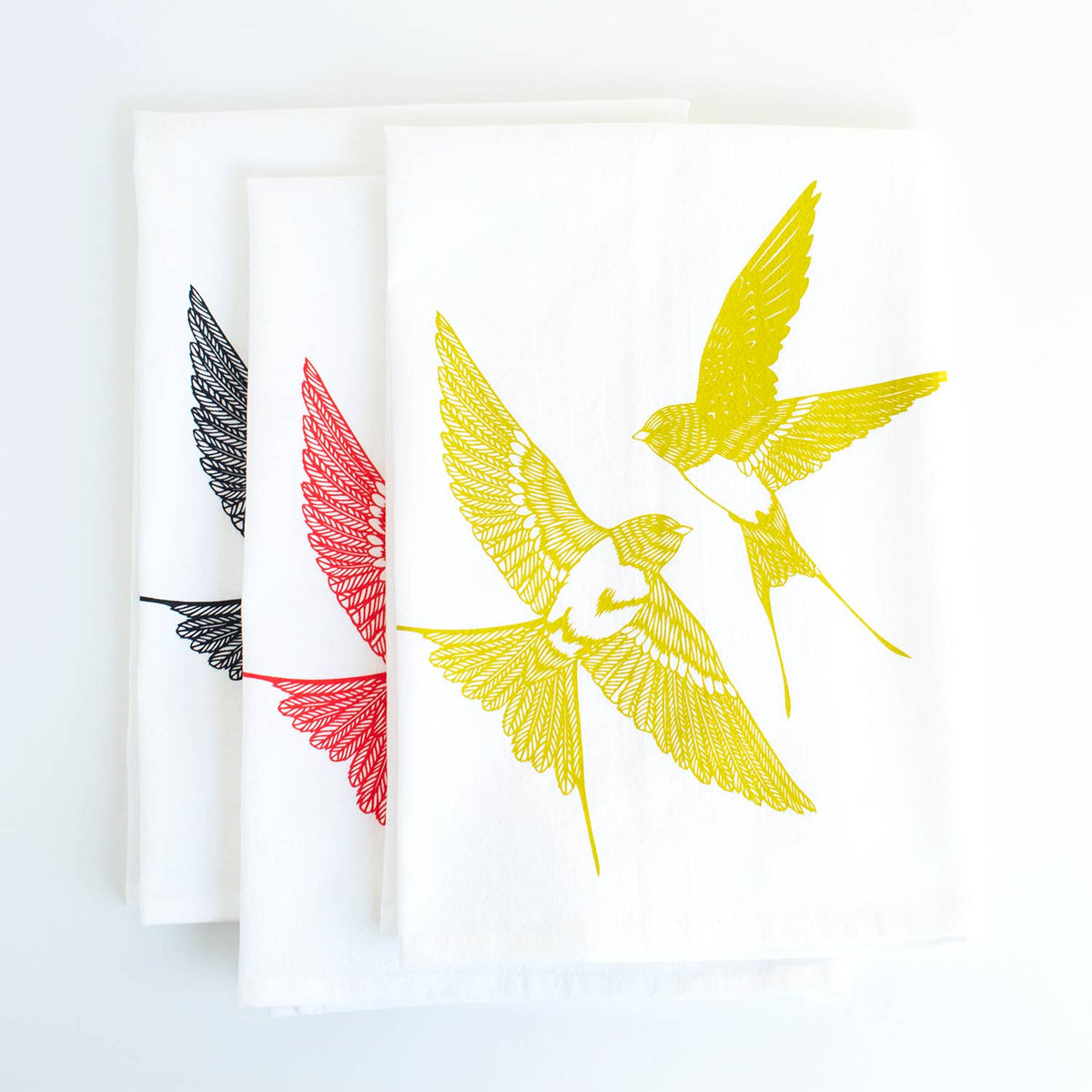 Thistle flour sack towel - bird mafia