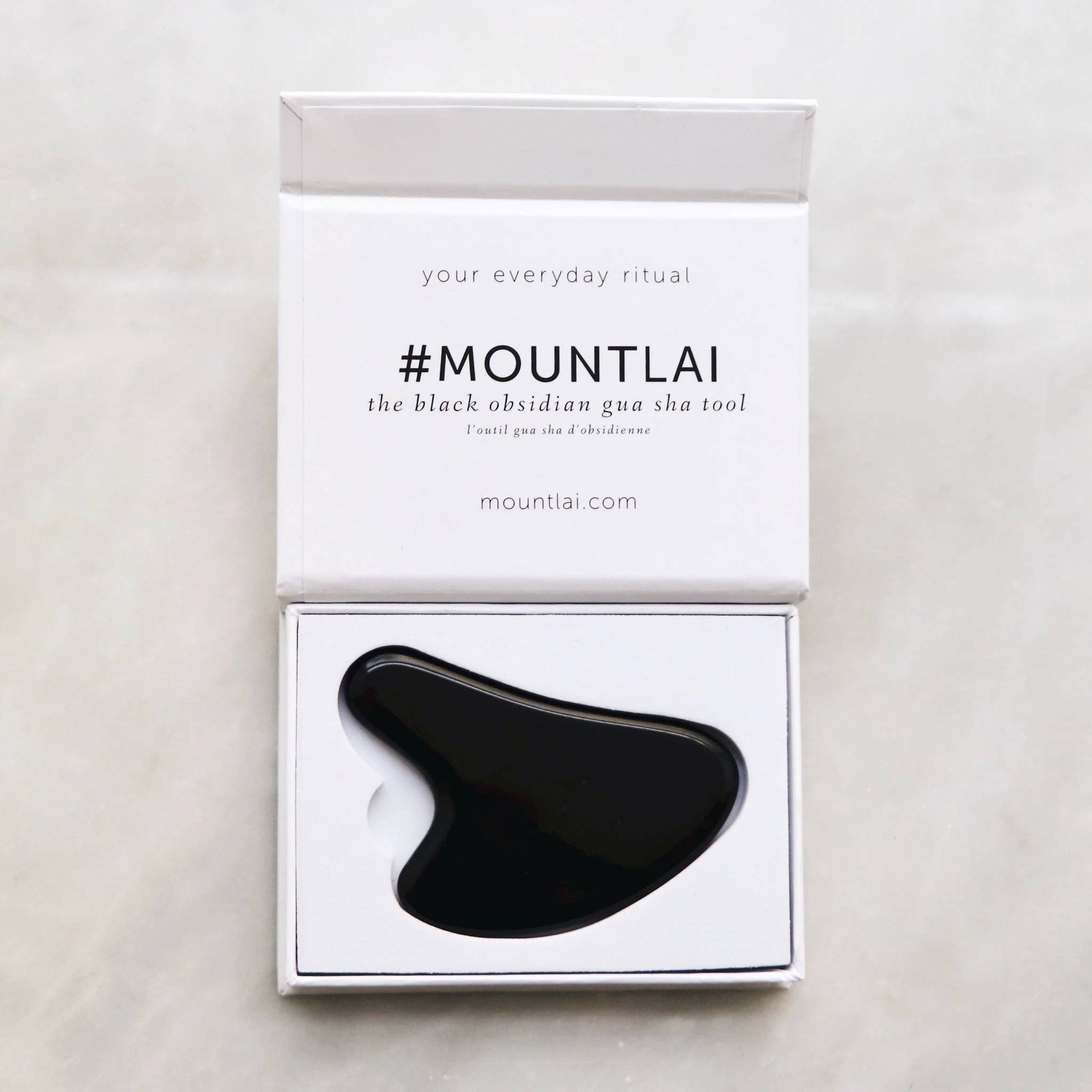 Mount Lai - The Black Obsidian Gua Sha Facial Lifting Tool