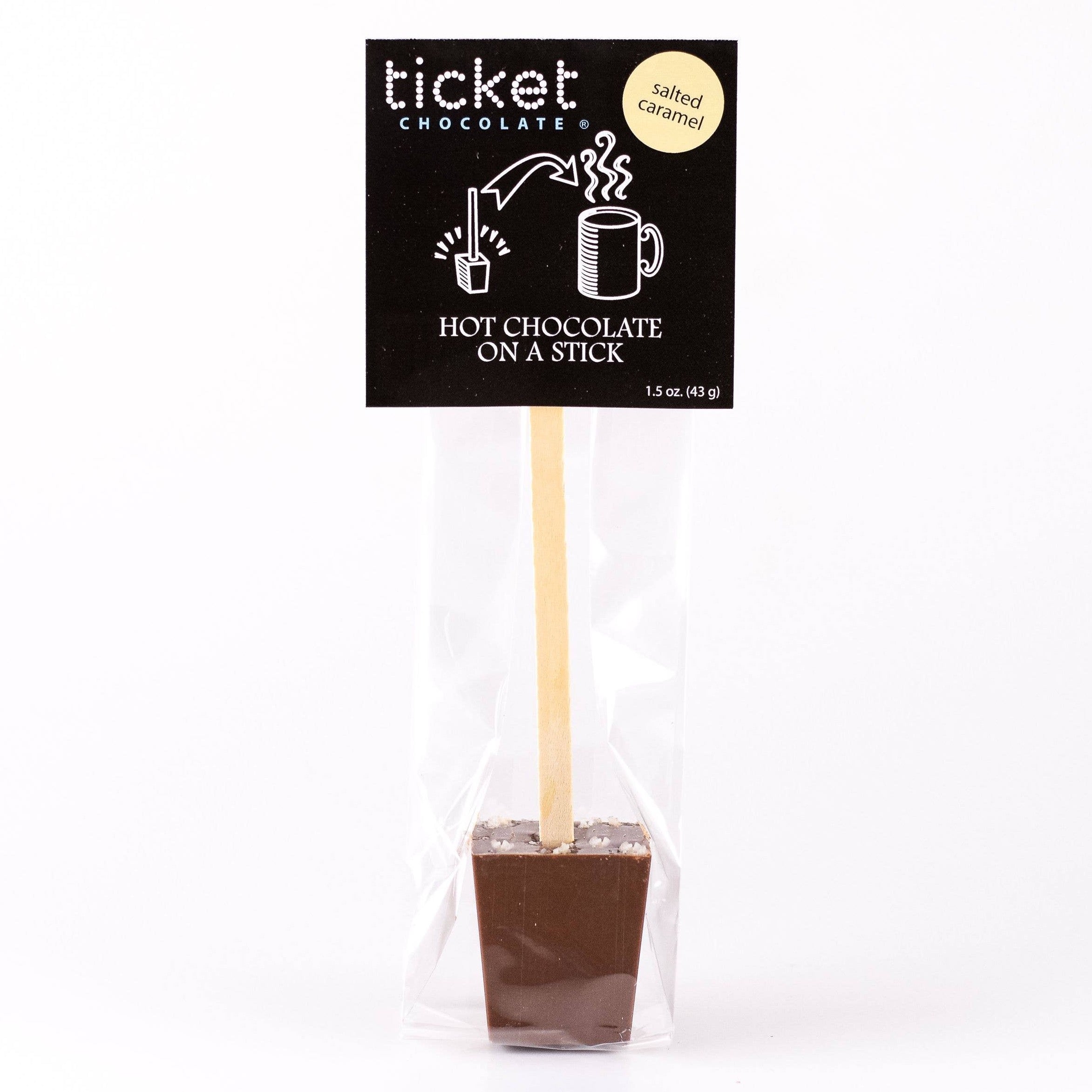 Ticket Chocolate - Salted Carmel - Hot Chocolate on a Stick - Single