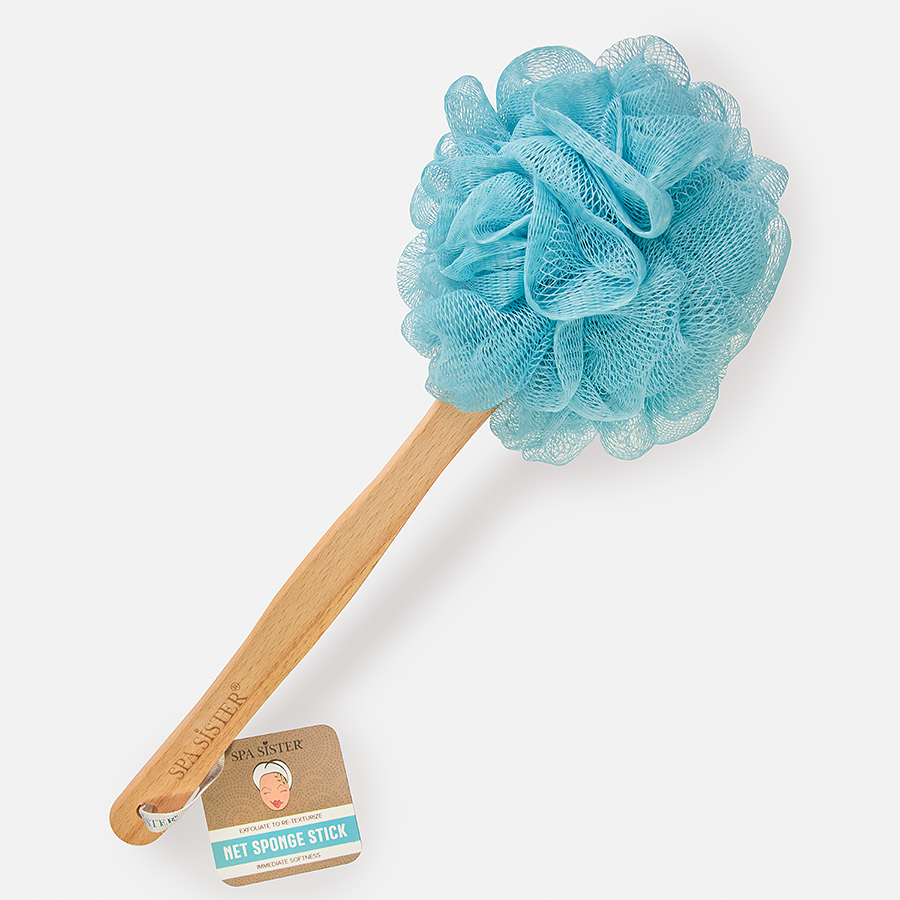 Bath Accessories Company - Net Sponge Stick (Cornflower Blue)