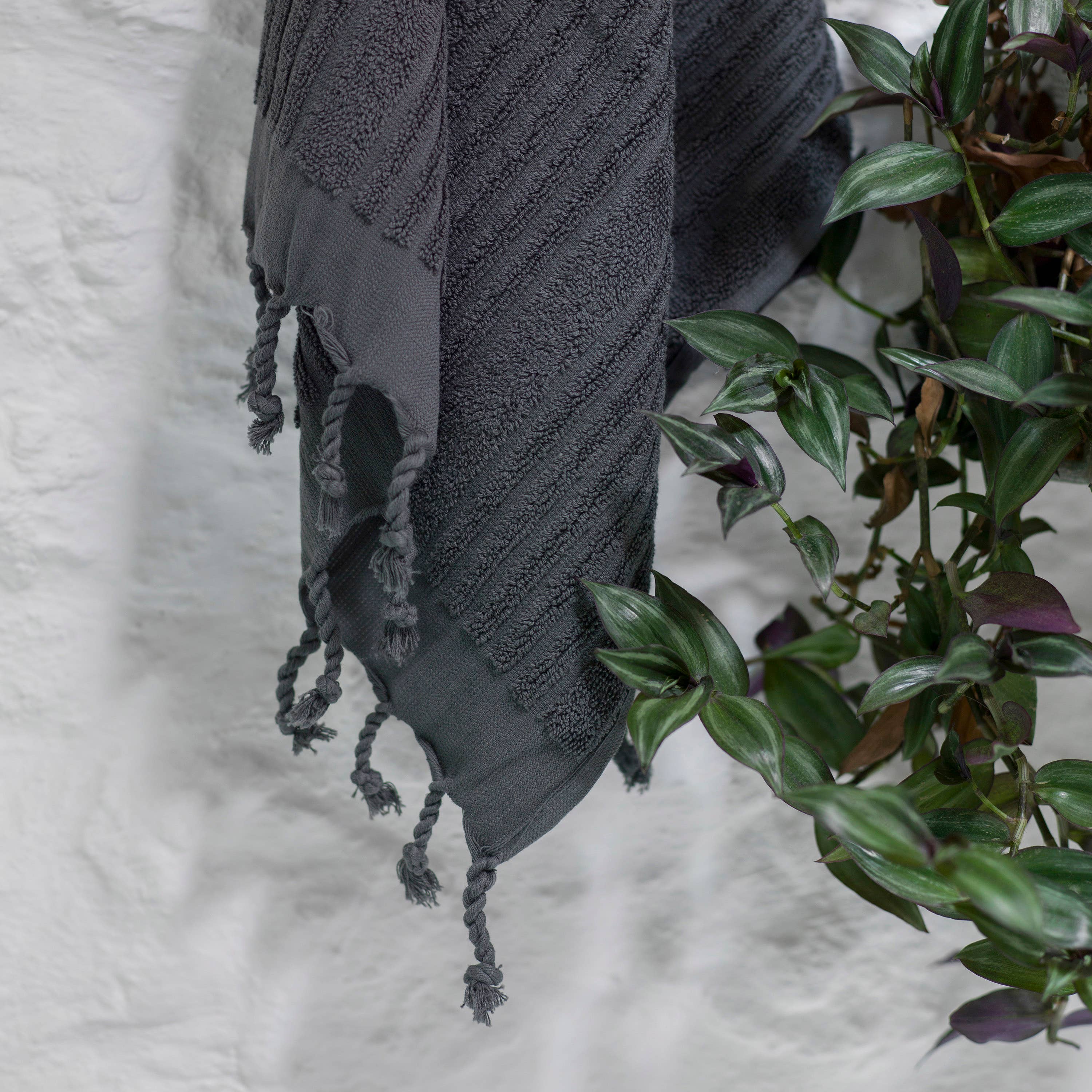 loom.ist - Ottoman Terry Hand Towel: Dark Grey