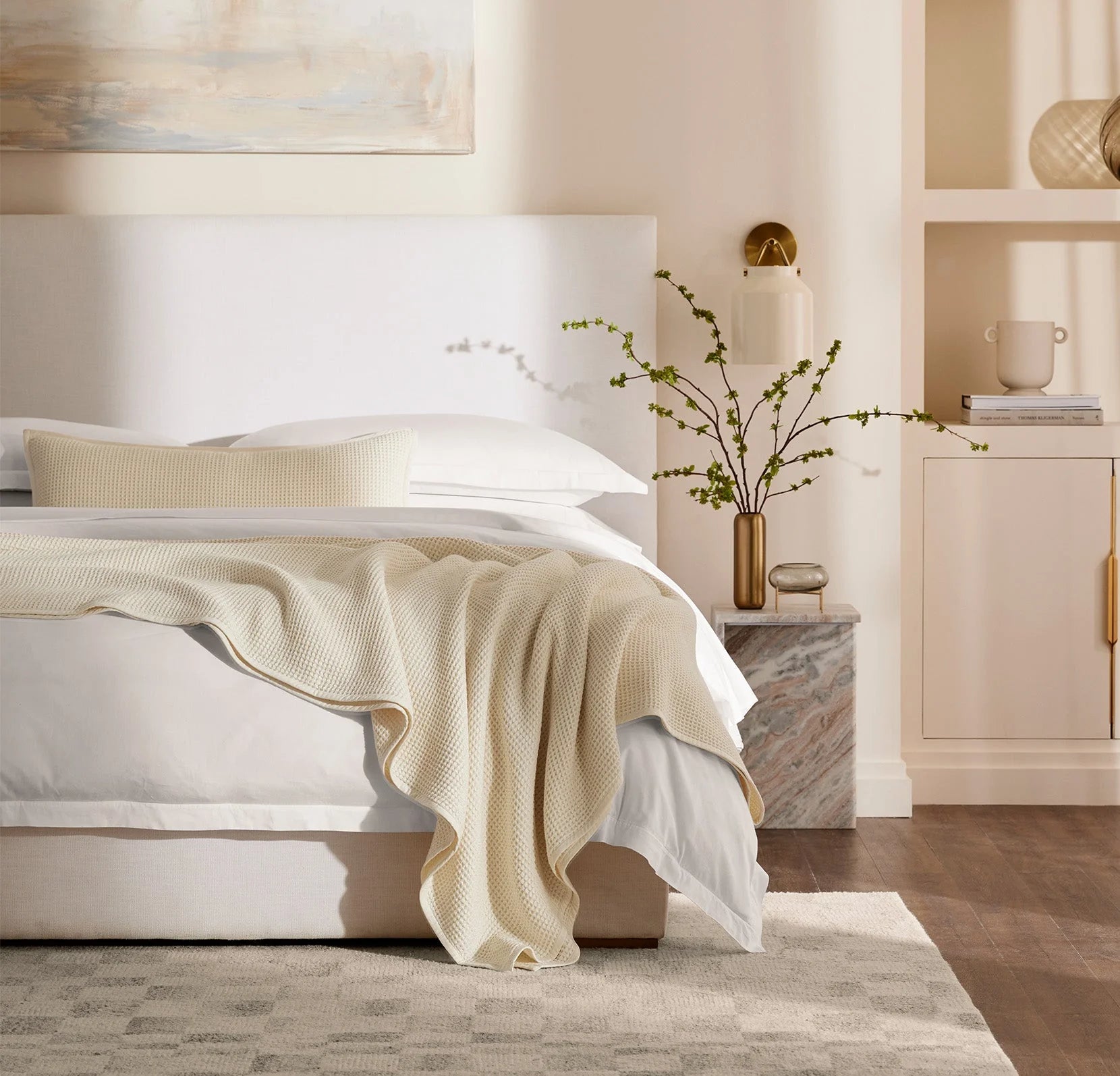 Boll & Branch - Waffle Bed Blanket - Natural (Pre-Order)