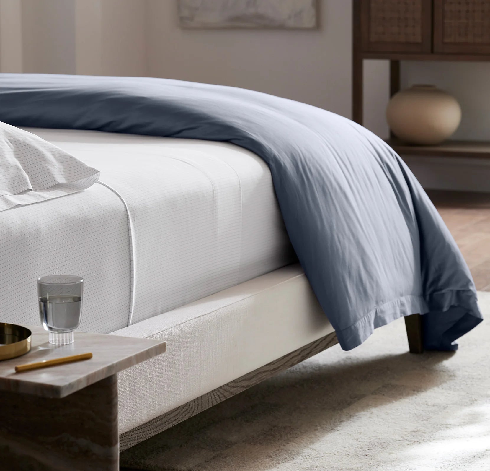 Boll & Branch - Signature Hemmed Duvet Set - Mineral (Pre-Order)