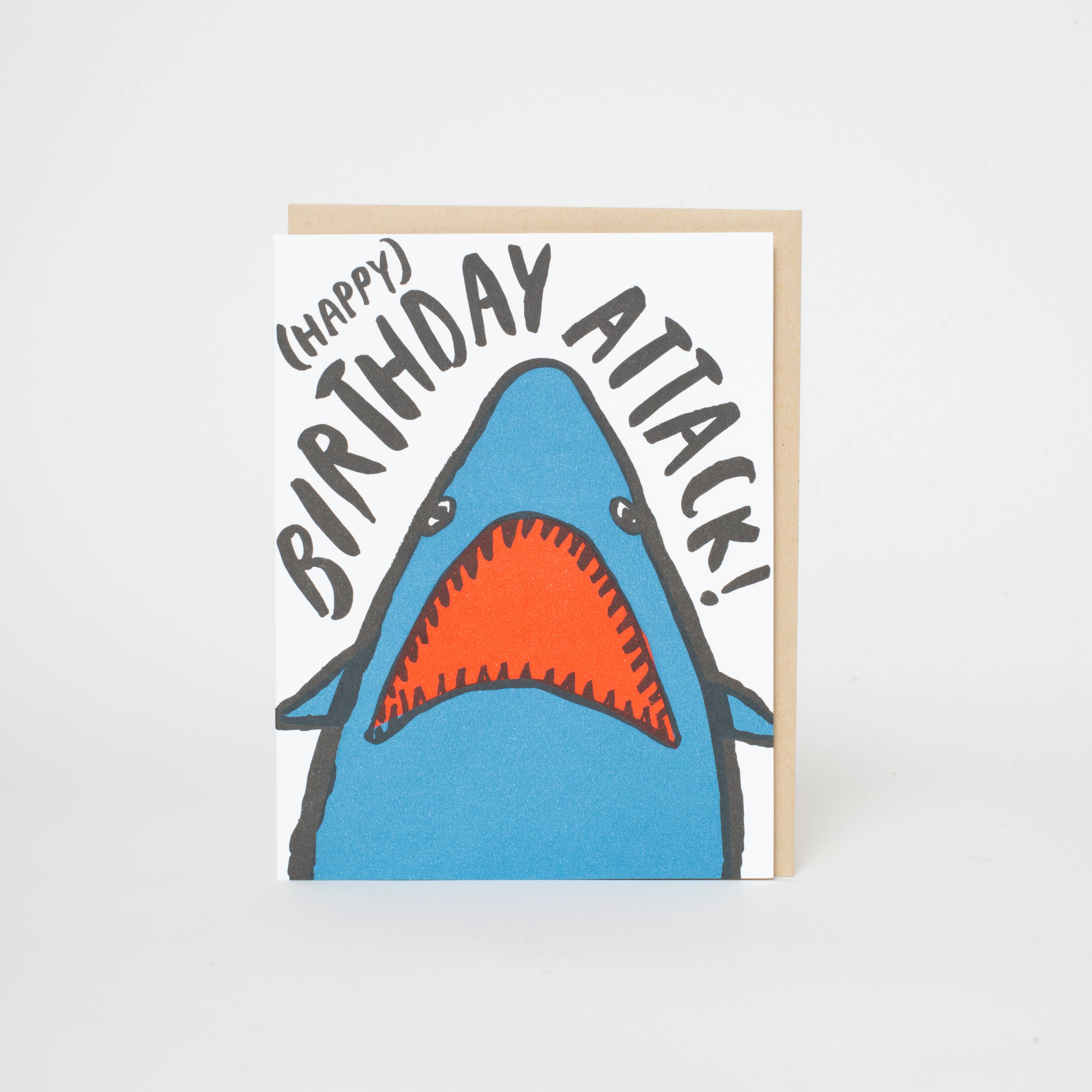 Egg Press Manufacturing - Shark Birthday Letterpress Greeting Card