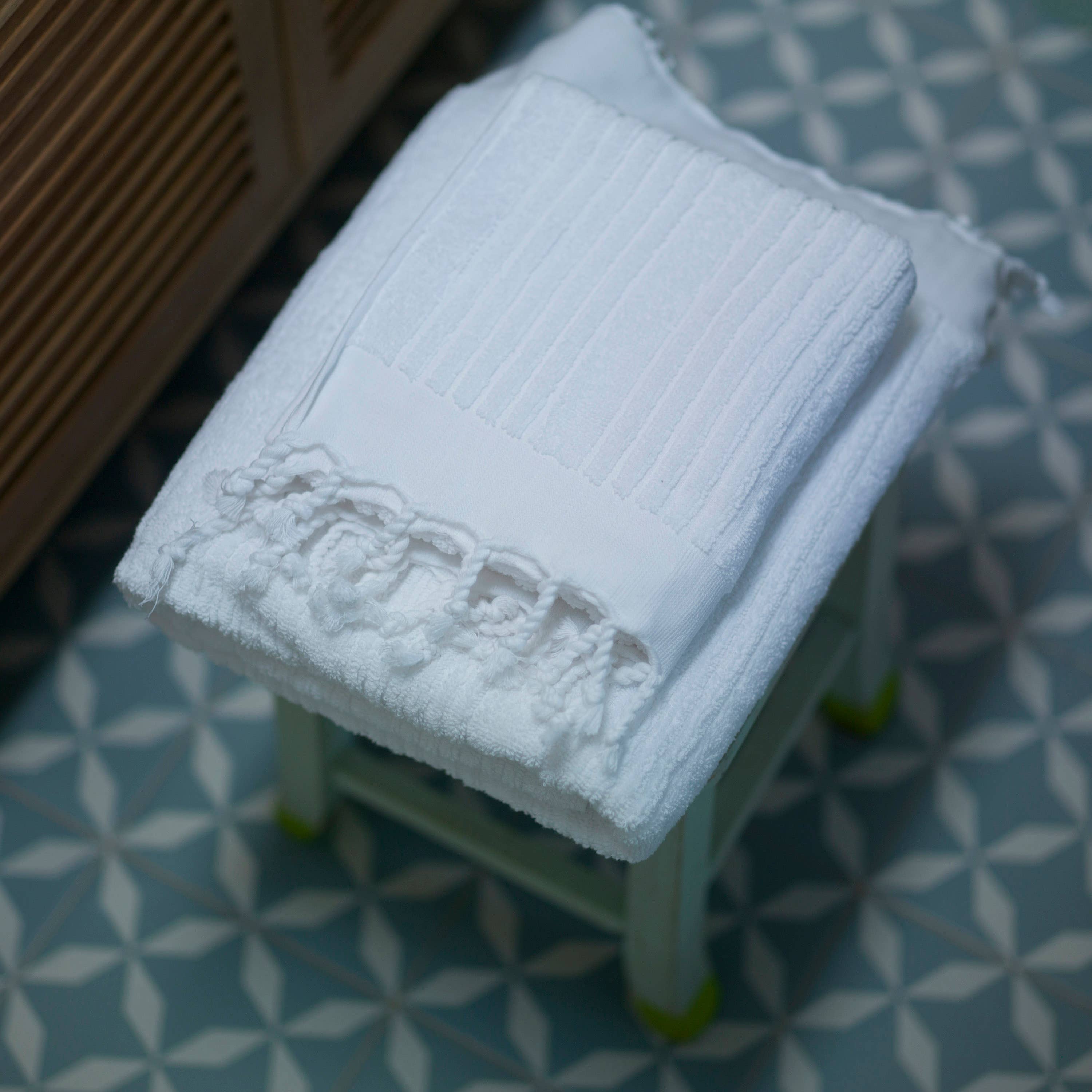 loom.ist - Ottoman Terry Hand Towel: White