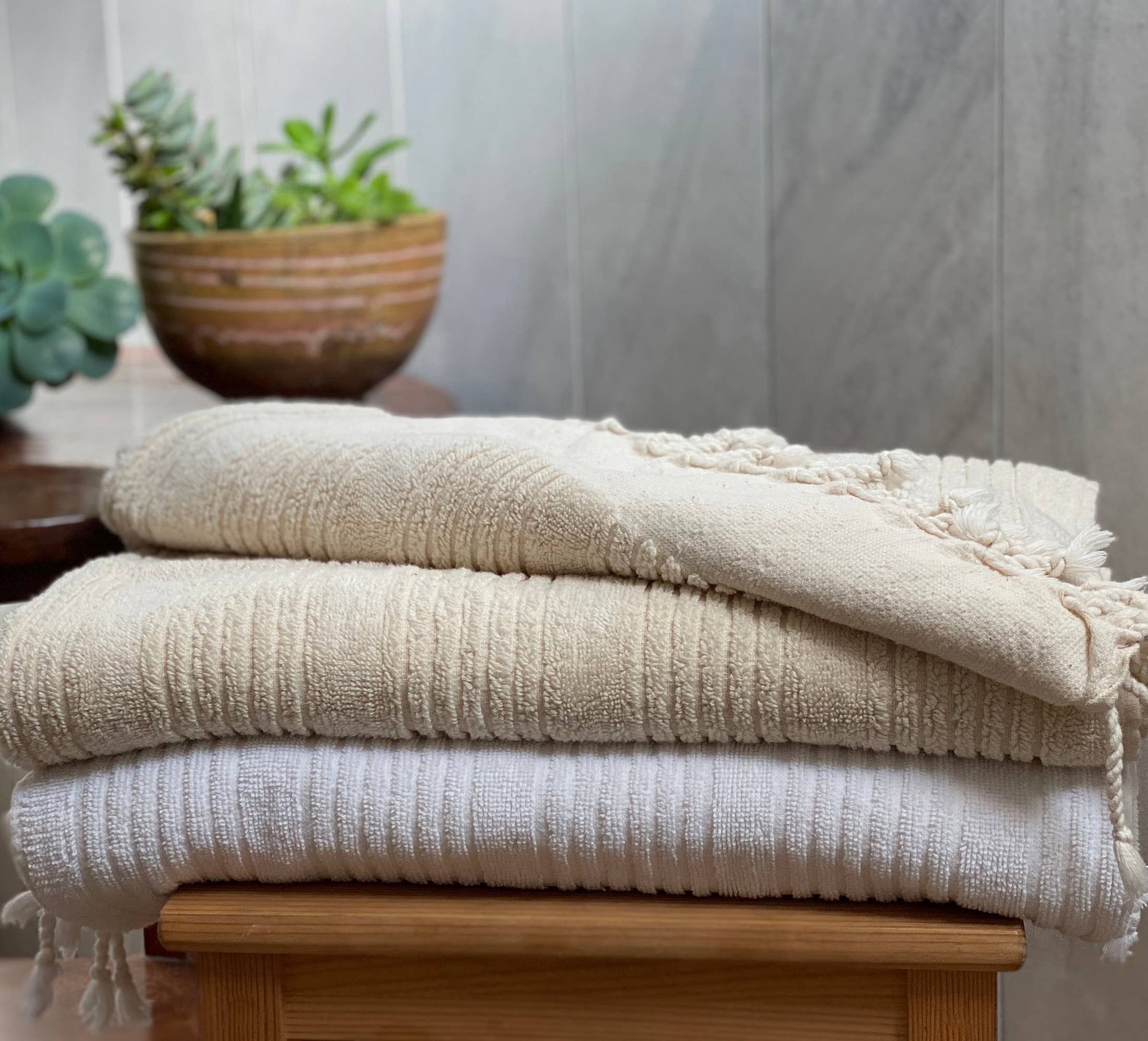 loom.ist - Ottoman Terry Bath Towel: White