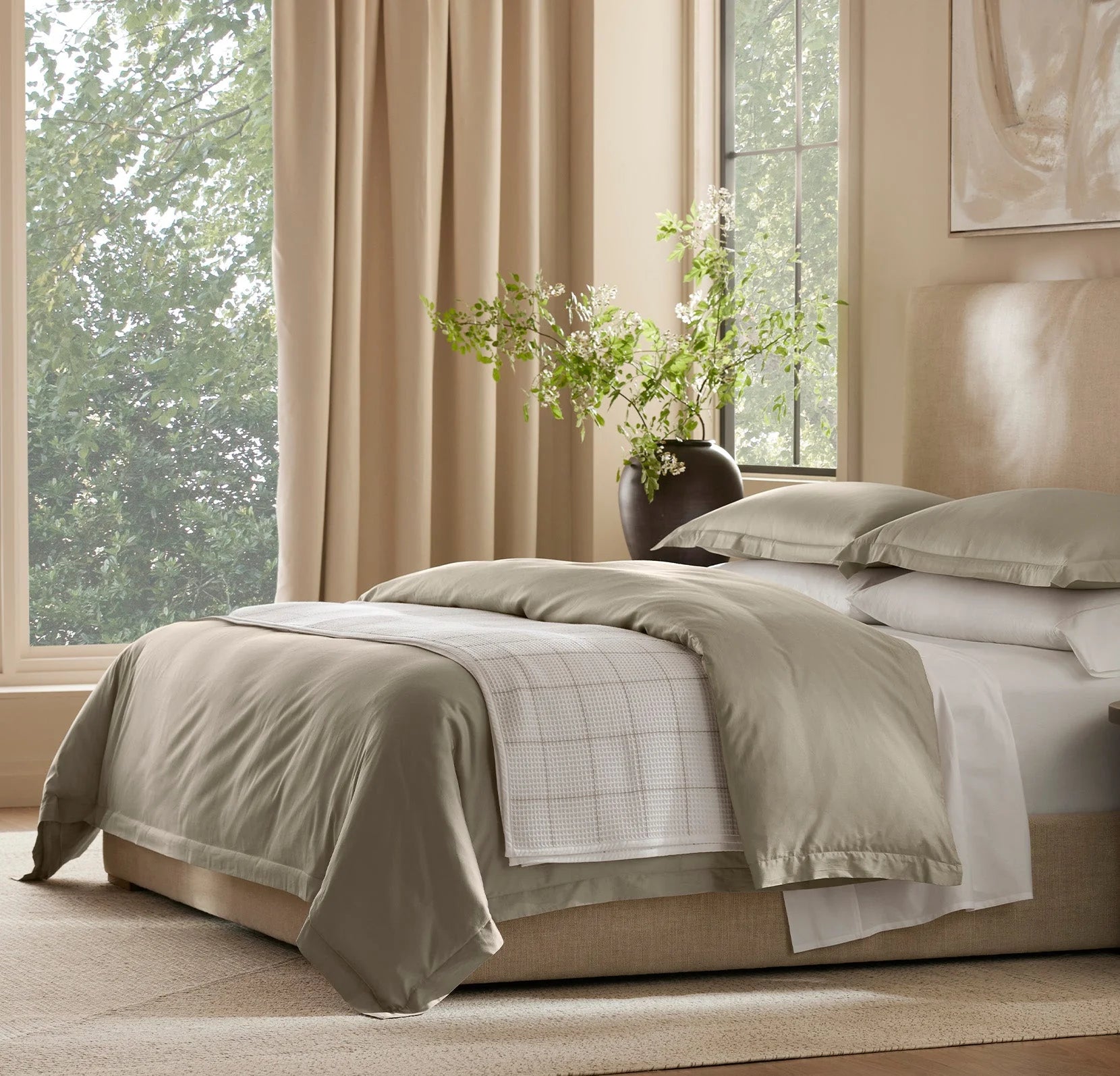 Boll & Branch - Signature Hemmed Duvet Set - Oak (Pre-Order)