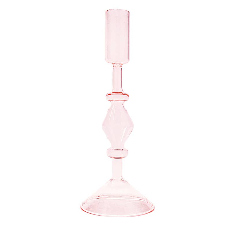 Rosha Living Inc - Wisteria Candleholder Pink L