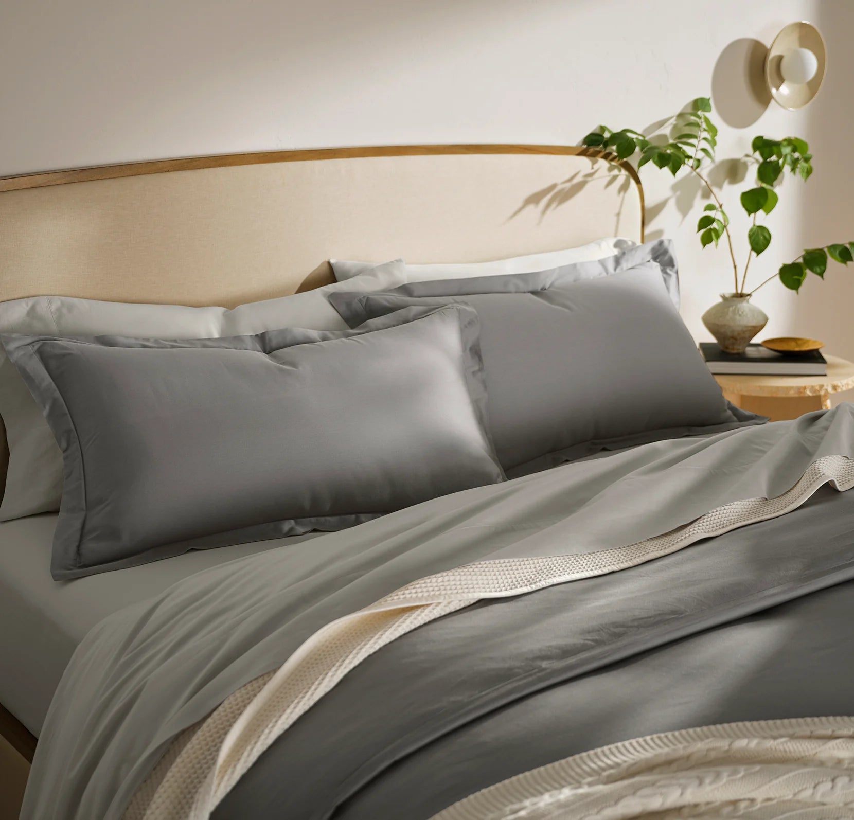 Boll & Branch - Signature Hemmed Duvet Set - Stone (Pre-Order)