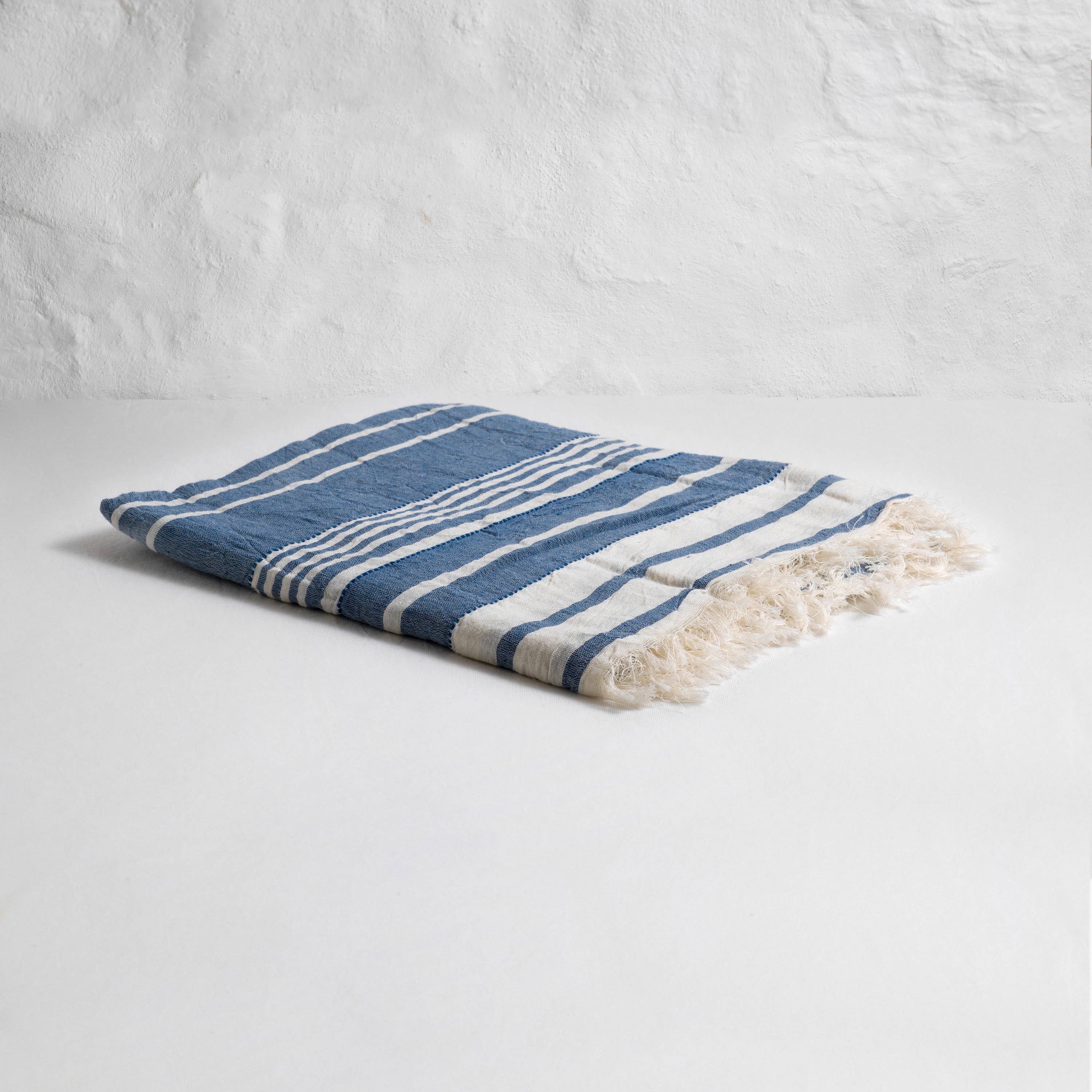 loom.ist - Helen Turkish Beach Towel: Navy