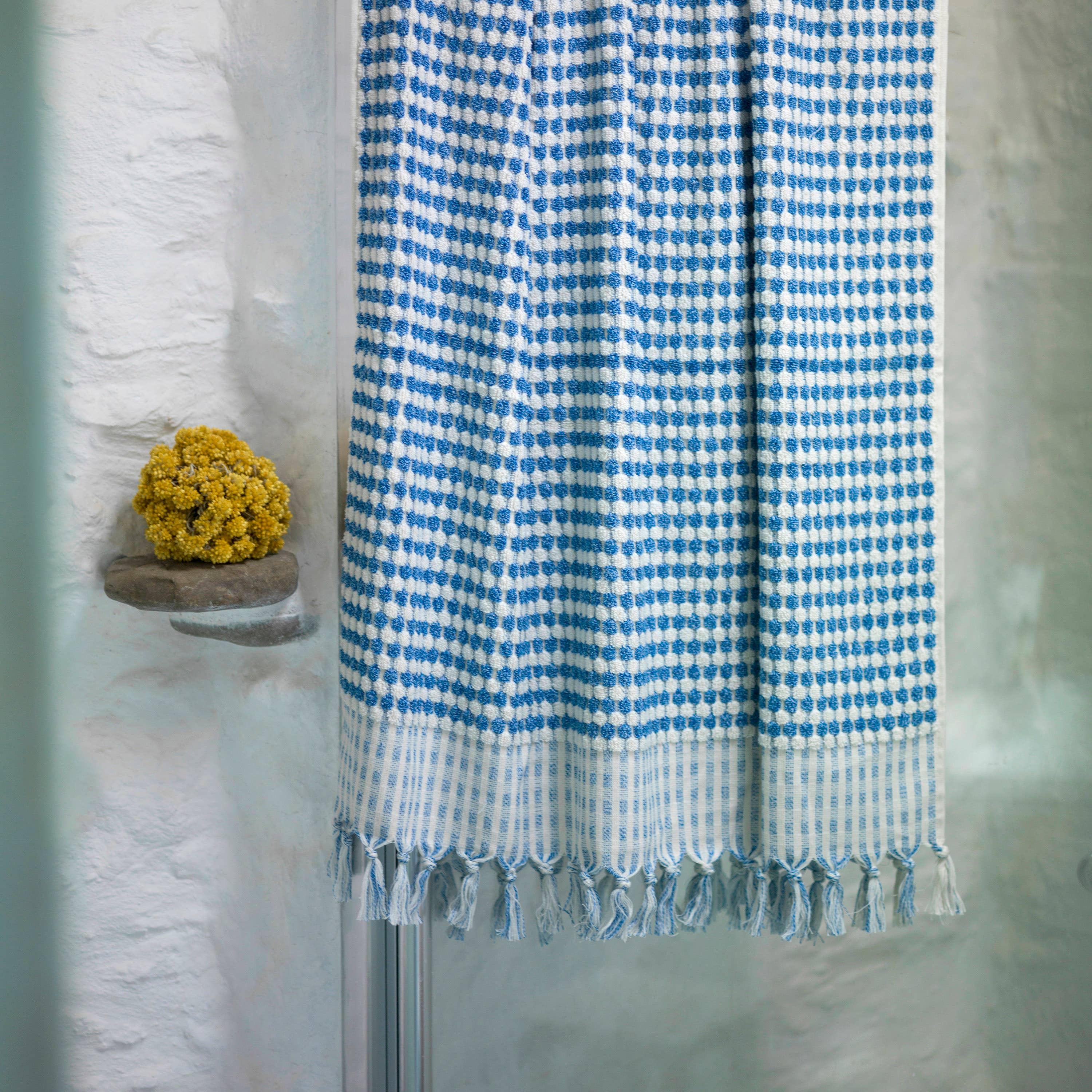 loom.ist - Dotted Terry Bath Towel: Marine