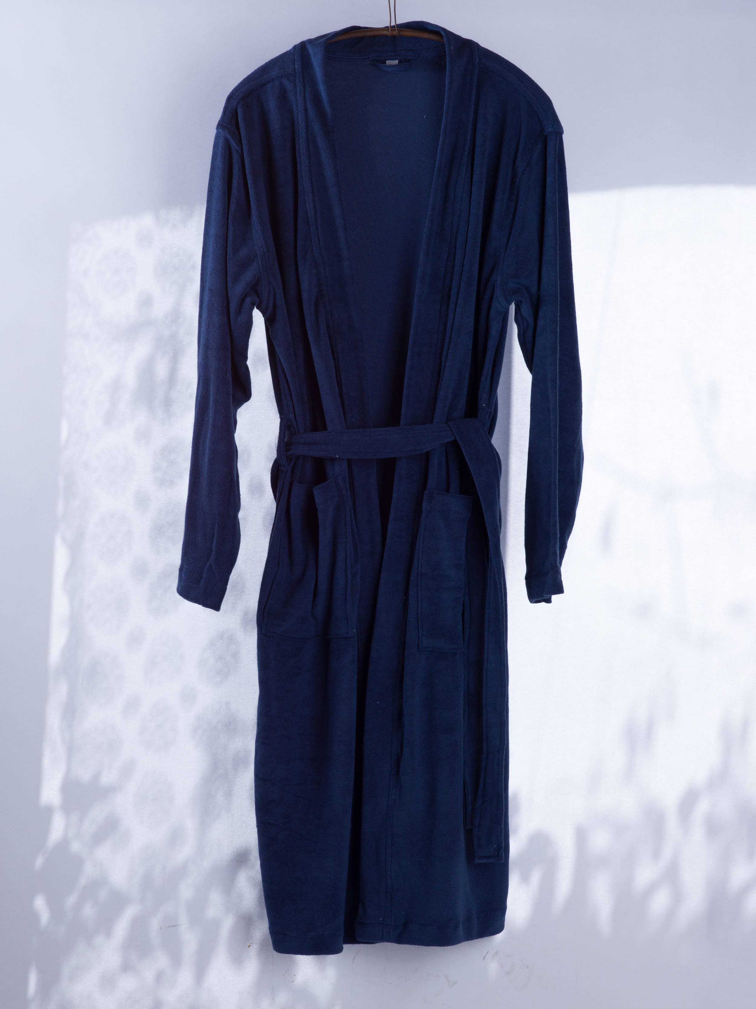 loom.ist - Cotton Towelling Robe: Black / S/M