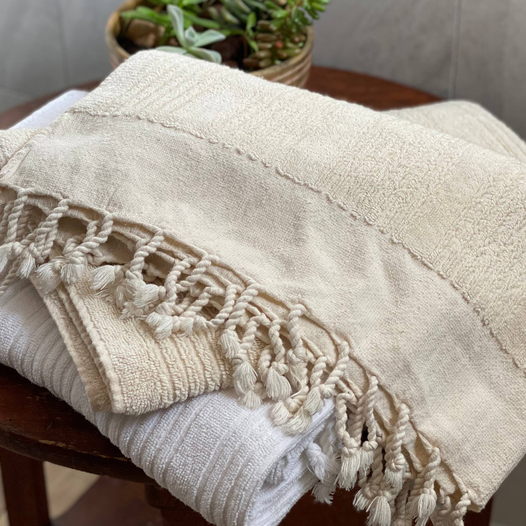 loom.ist - Ottoman Terry Hand Towel: White