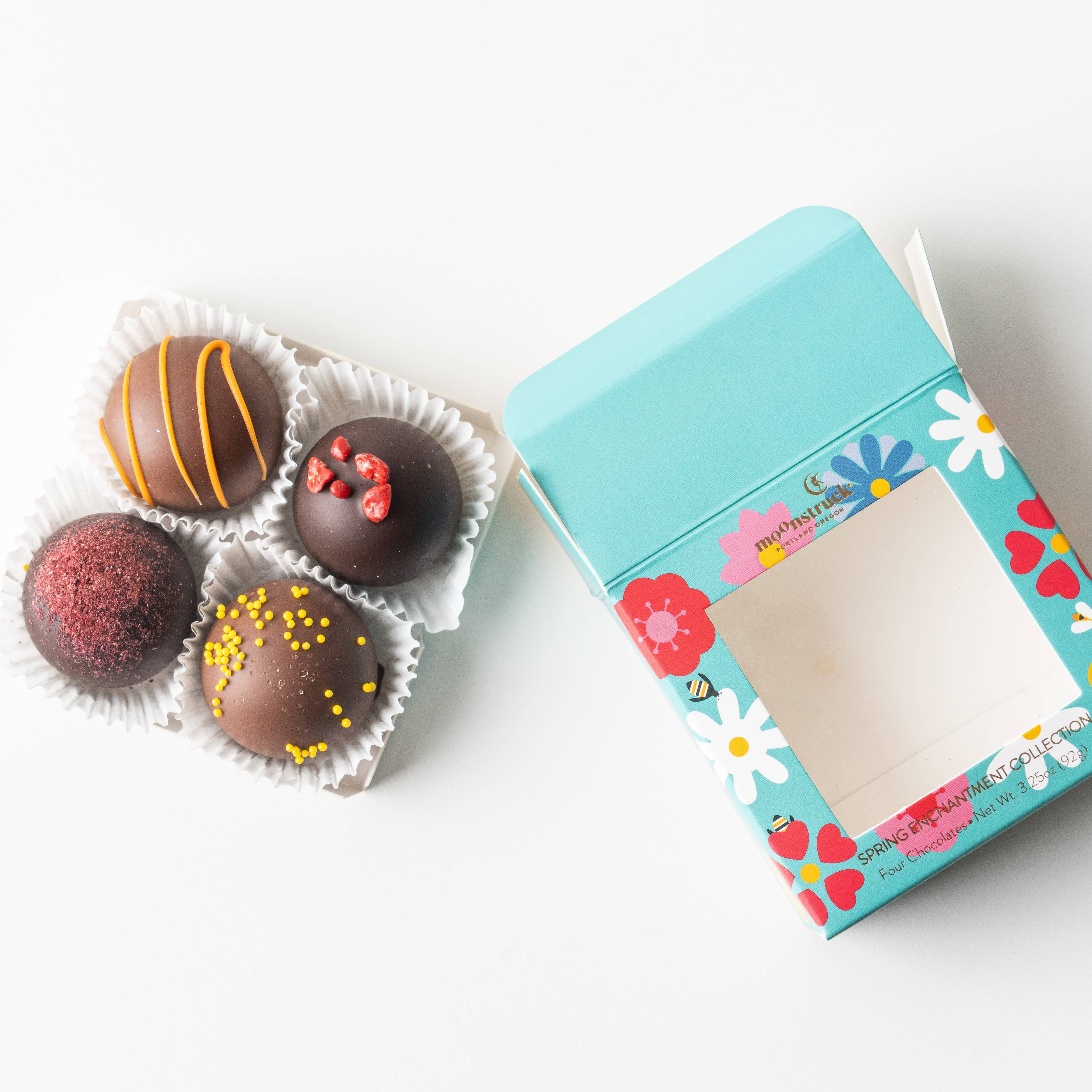 Moonstruck Chocolate Co - Spring Enchantment Truffle Collection (4pc)