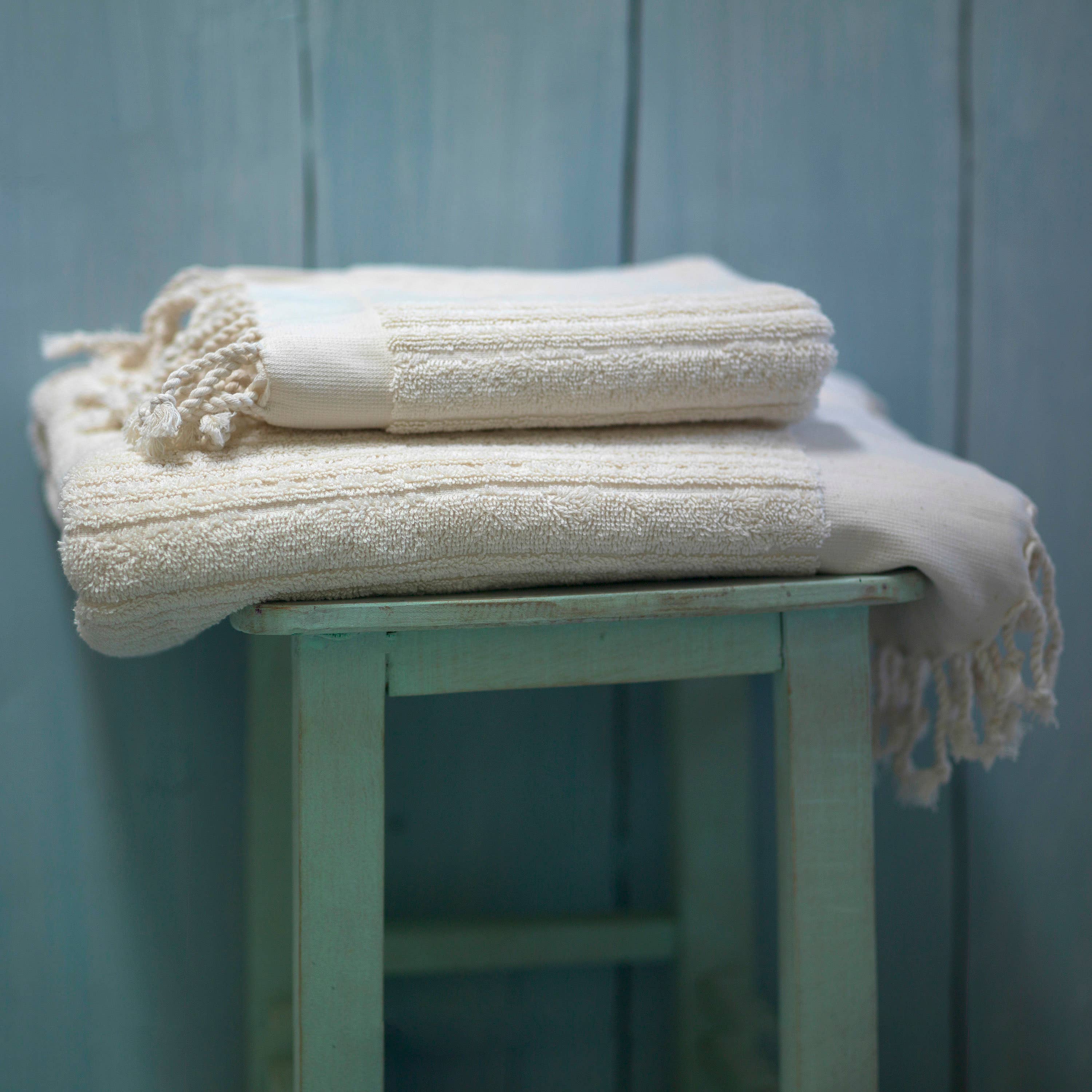 loom.ist - Ottoman Terry Bath Towel: White