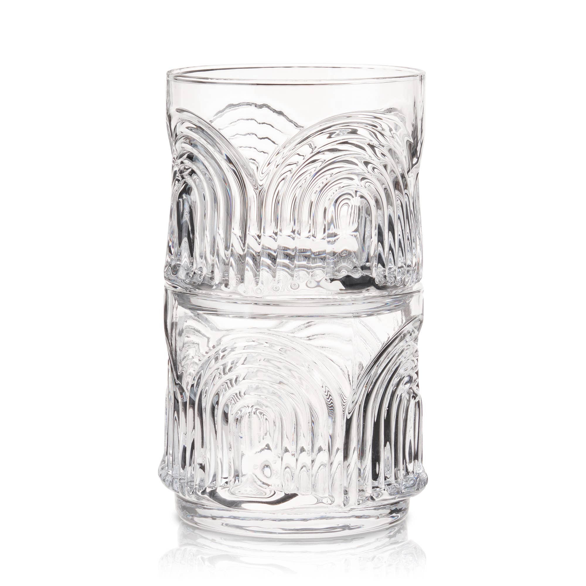 Viski - Deco Beau Crystal Lowball Tumblers Set of 2