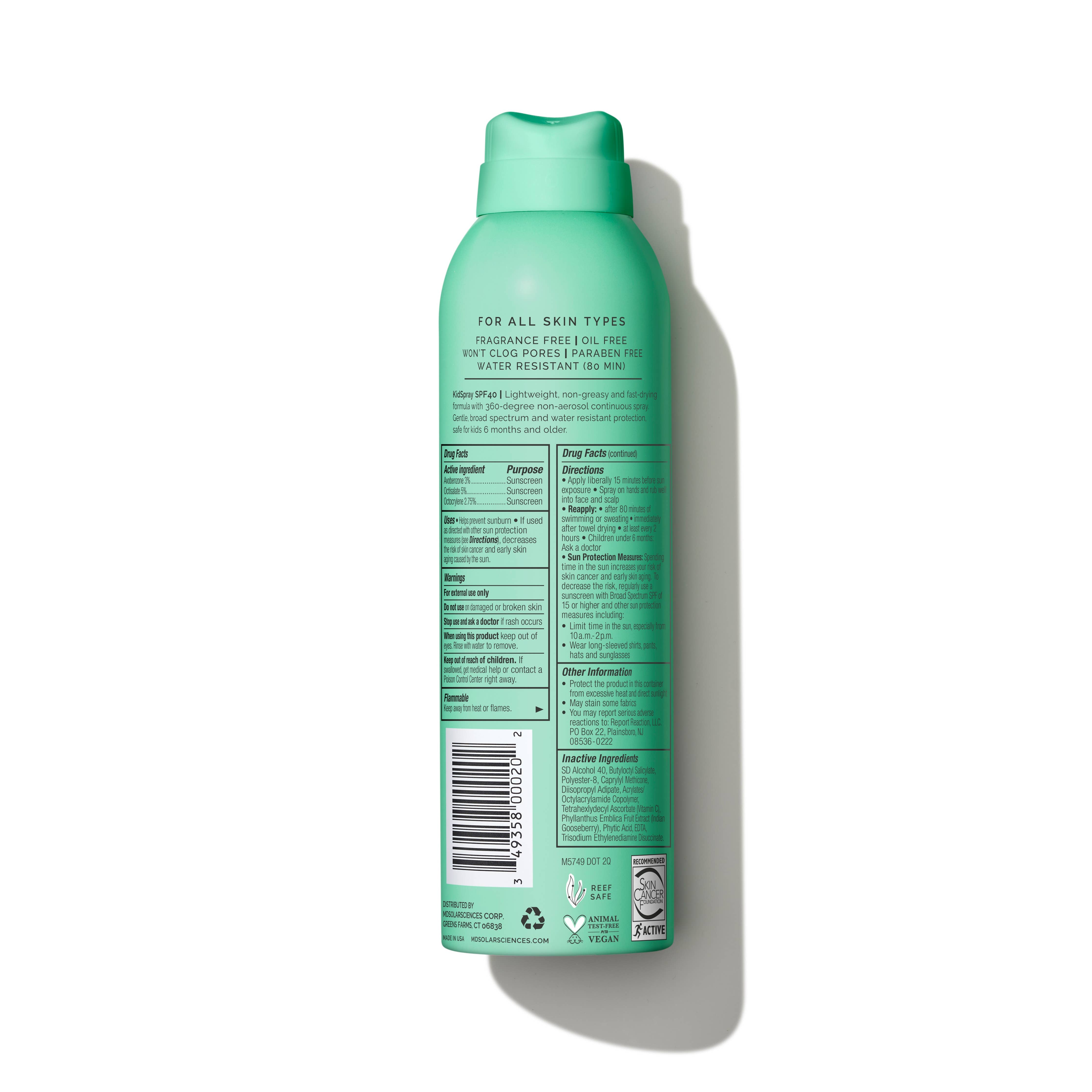 MDSolarSciences - KidSpray SPF 40 Kids Sunscreen Spray