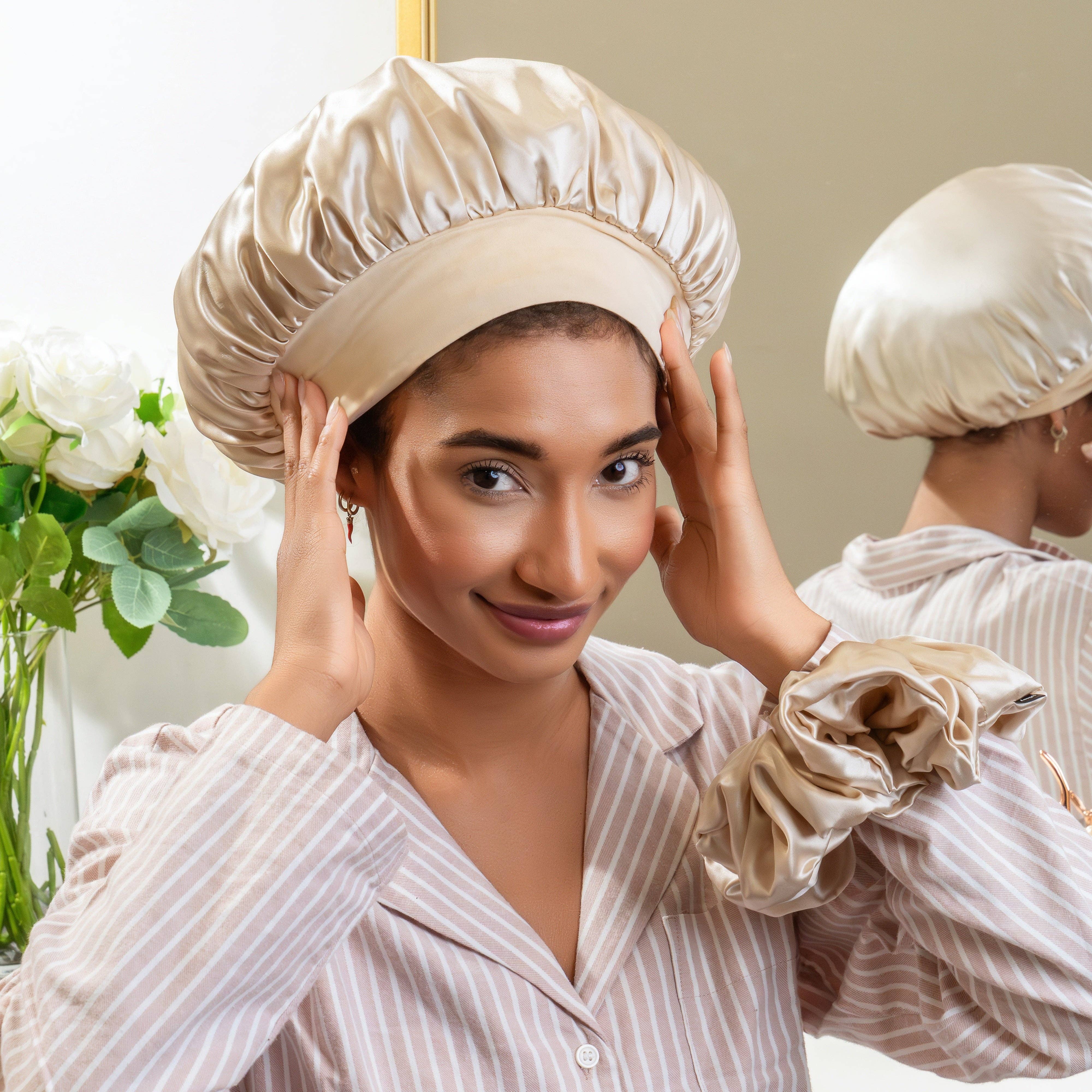 Blissy - Blissy Halo Bonnet -   Champagne