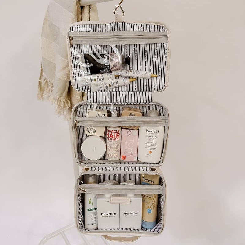 Louenhide - Maggie Quilted Cosmetic Bag - Vanilla