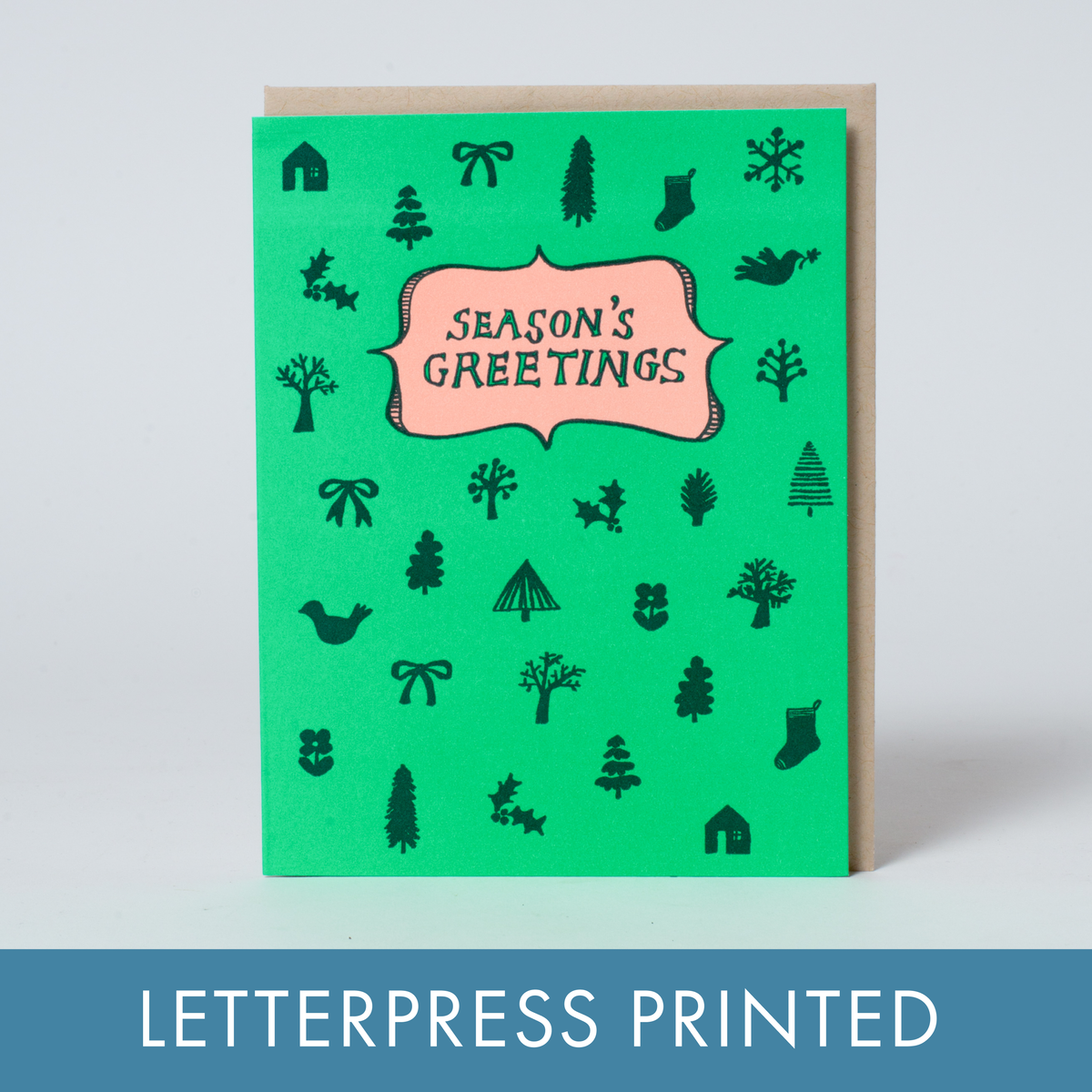 Egg Press Manufacturing - Season's Greetings Letterpress Greeting Card