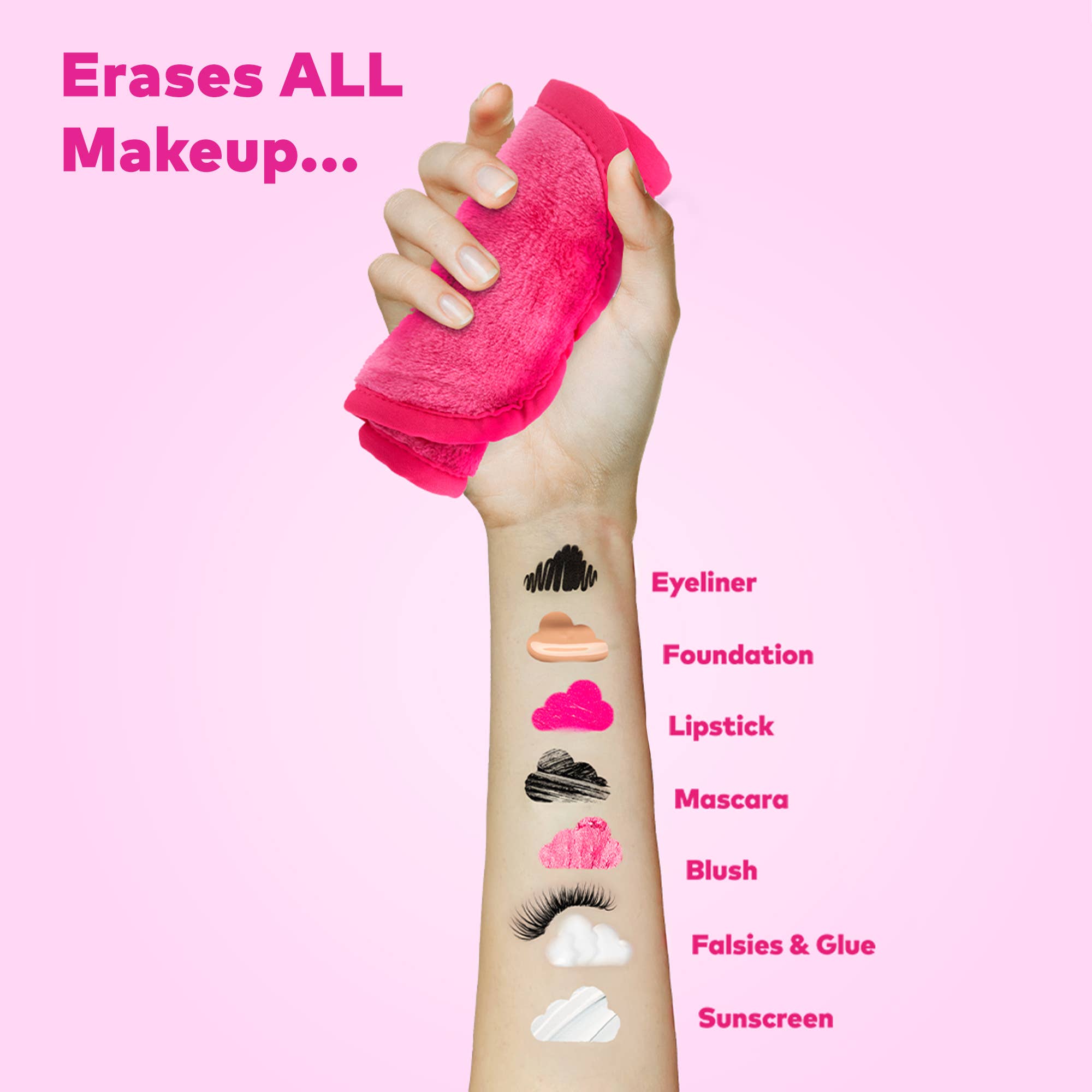 The Original MakeUp Eraser - Mini MakeUp Eraser PRO - Pink