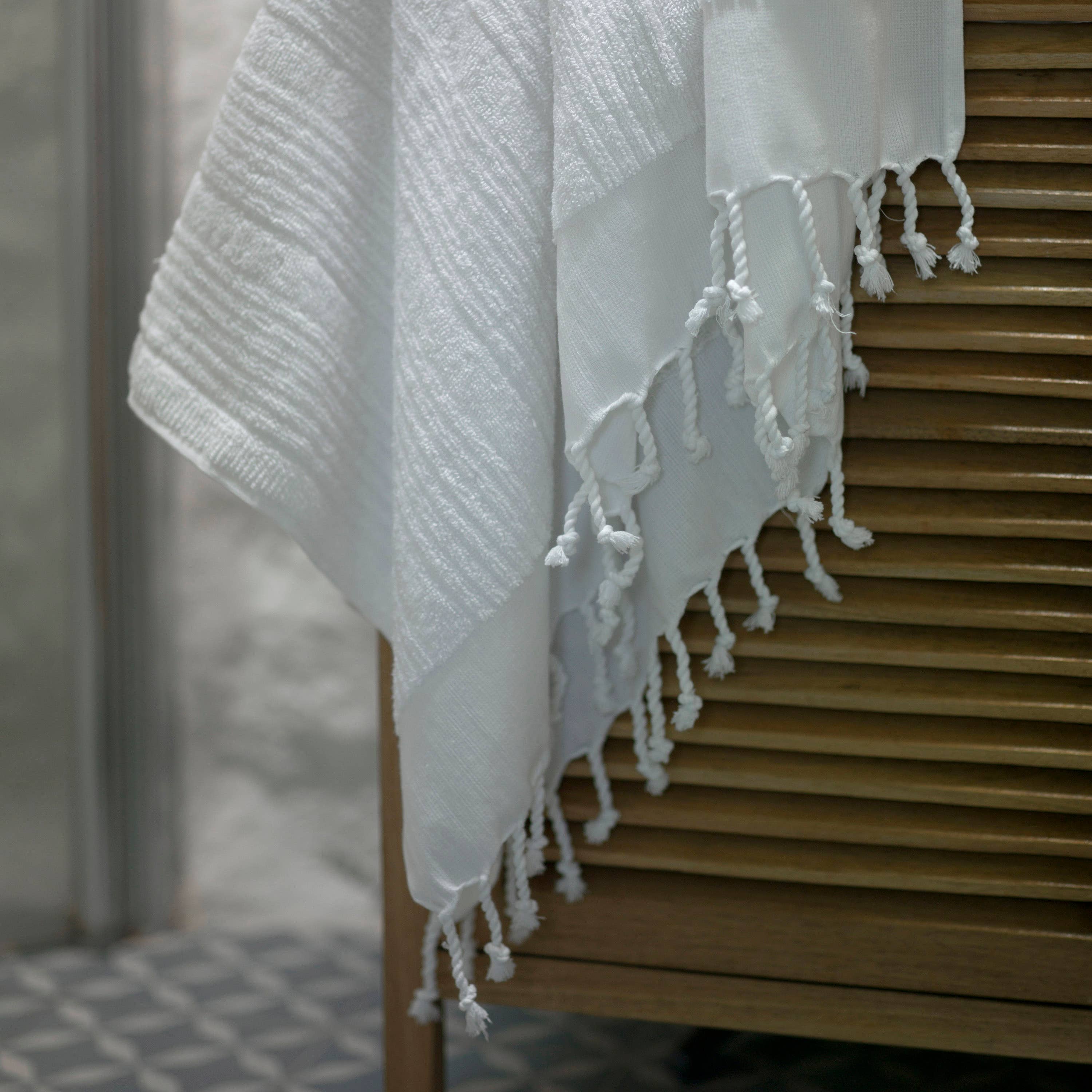 loom.ist - Ottoman Terry Bath Towel: White