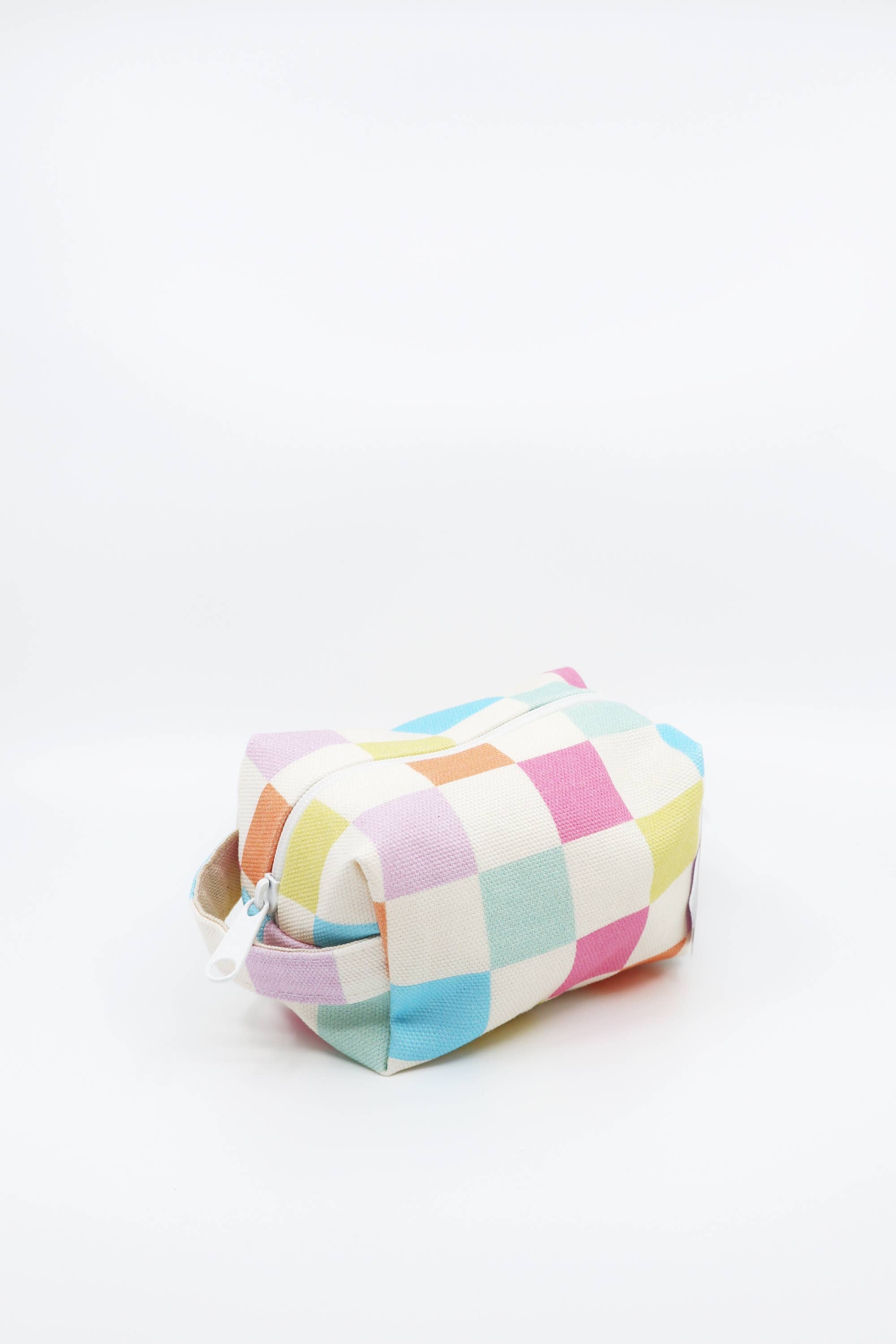Freon Collective - Mini Makeup Bag - Pastel Grid