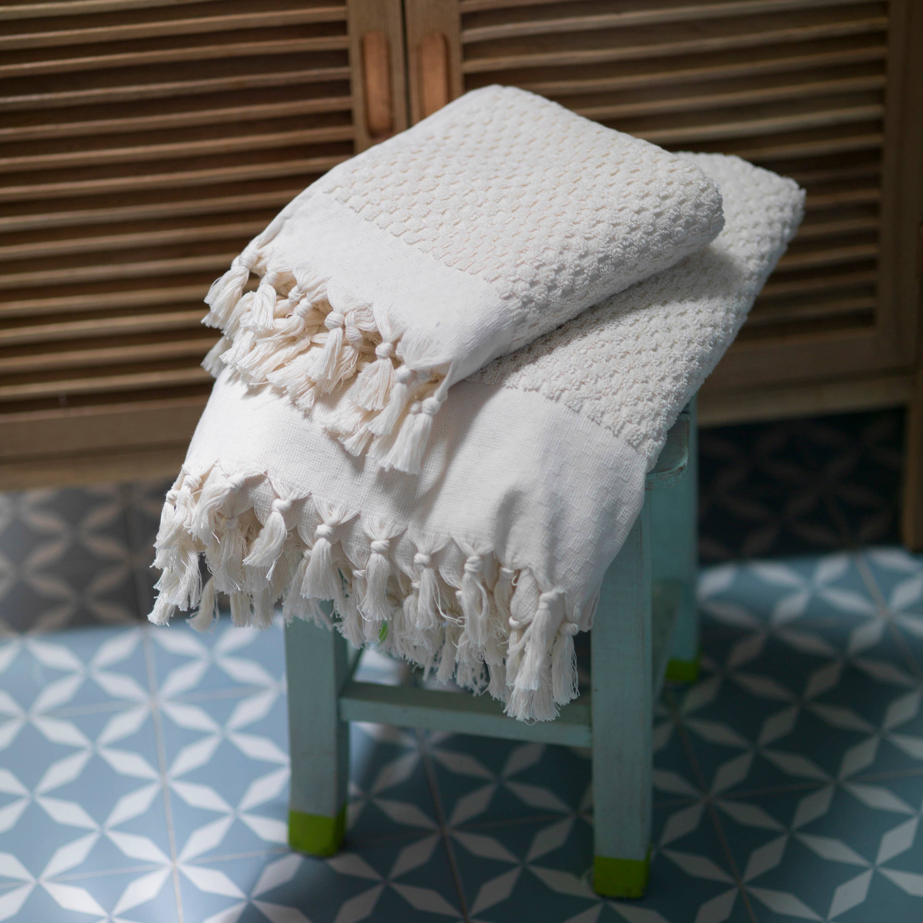 loom.ist - Dotted Terry Hand Towel: Natural