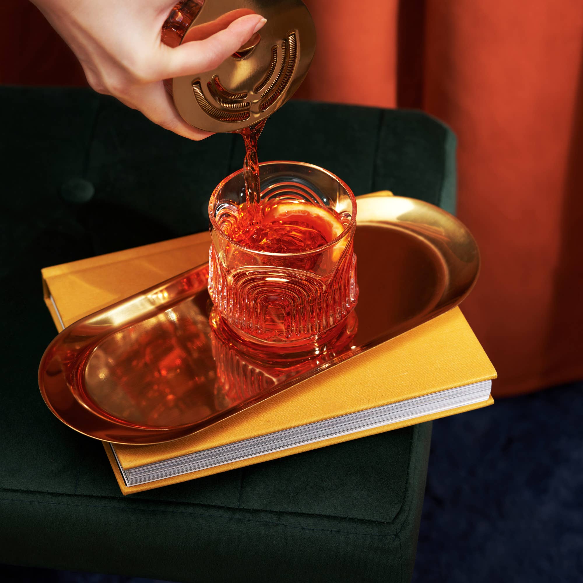 Viski - Deco Beau Crystal Lowball Tumblers Set of 2