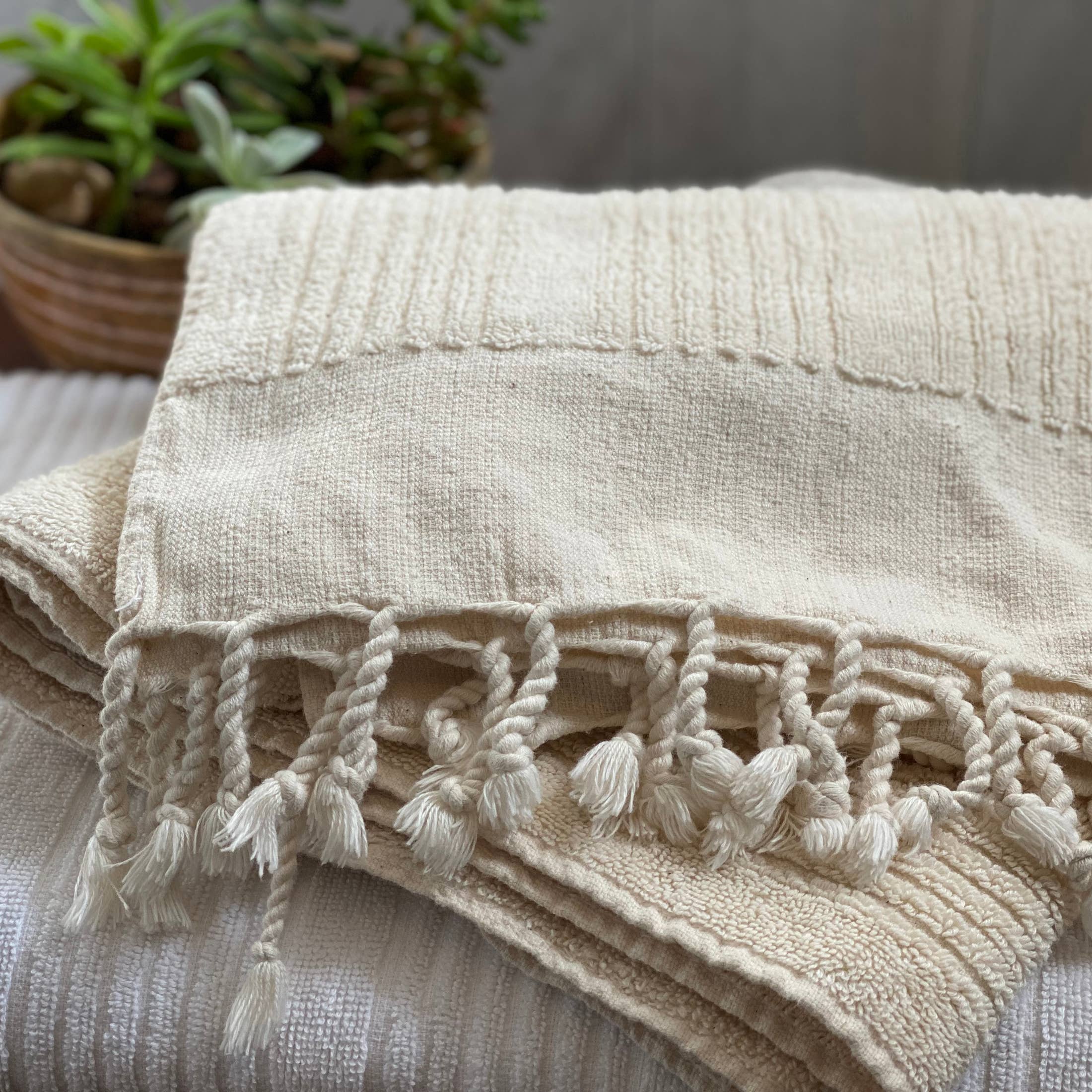 loom.ist - Ottoman Terry Hand Towel: White