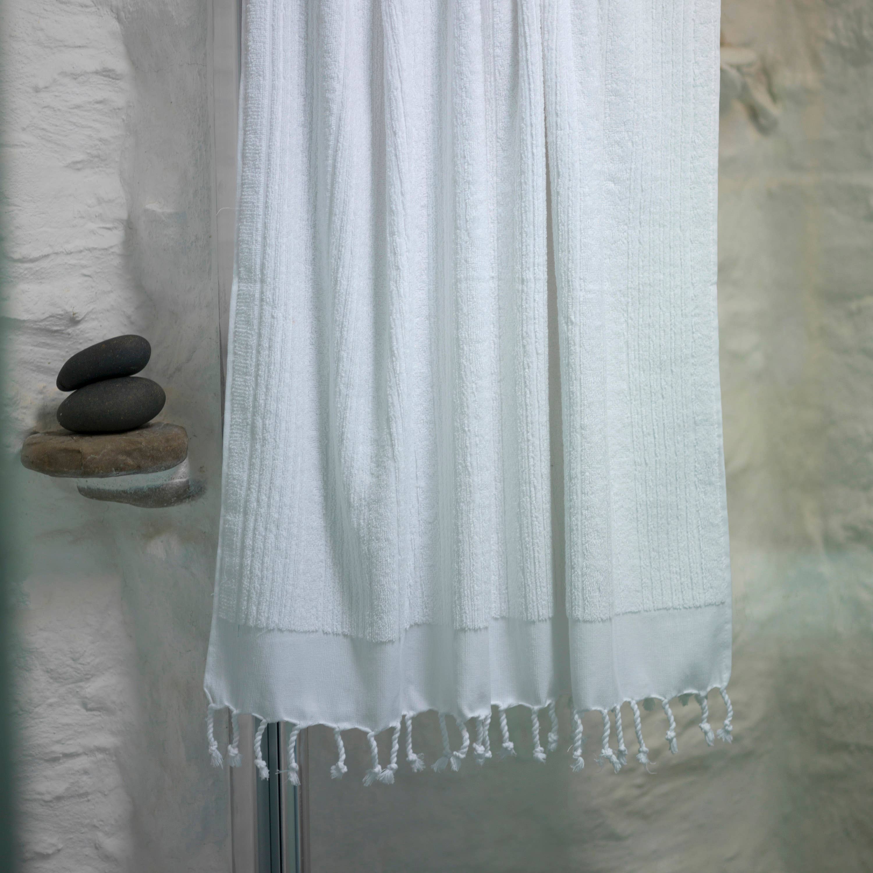 loom.ist - Ottoman Terry Bath Towel: White