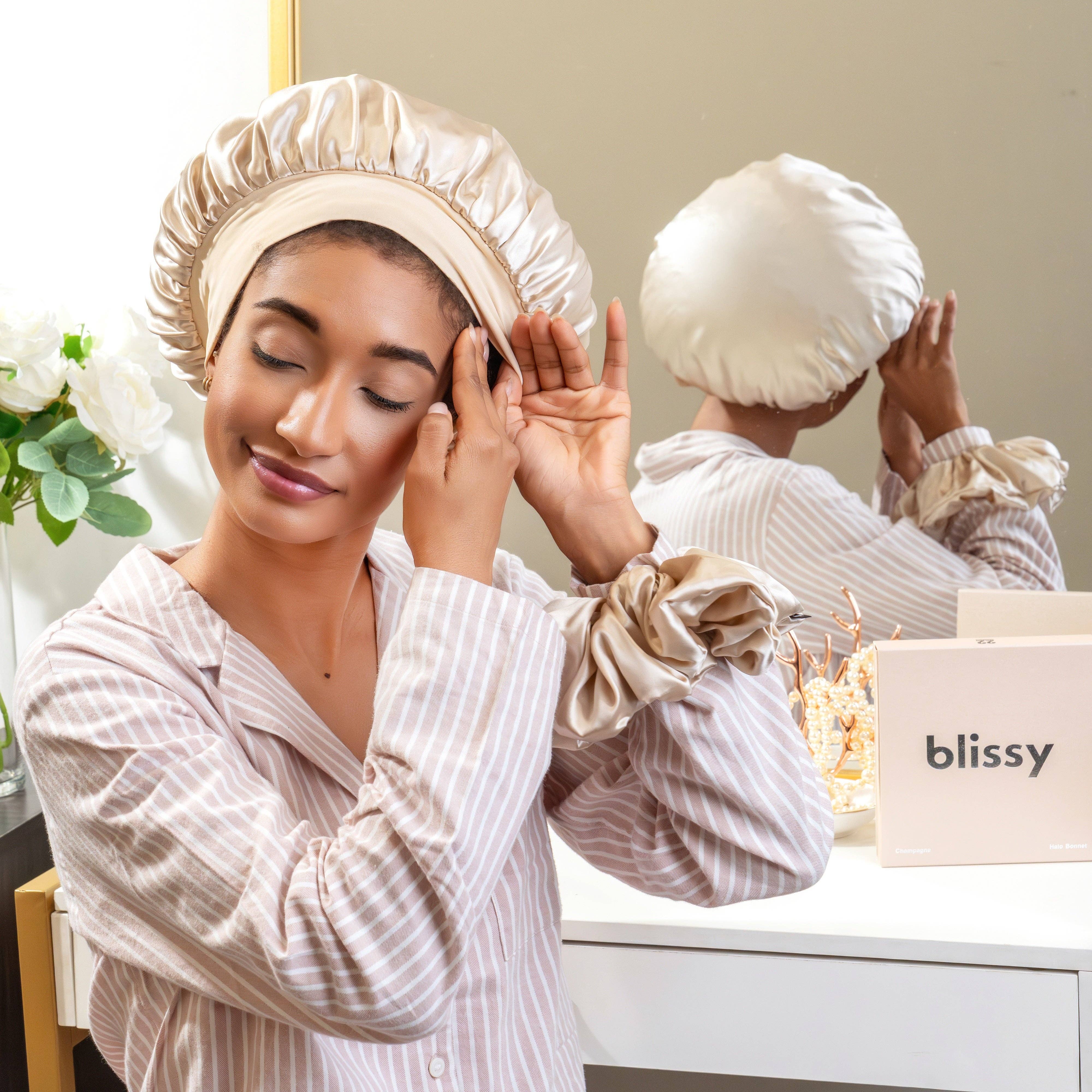 Blissy - Blissy Halo Bonnet -   Champagne