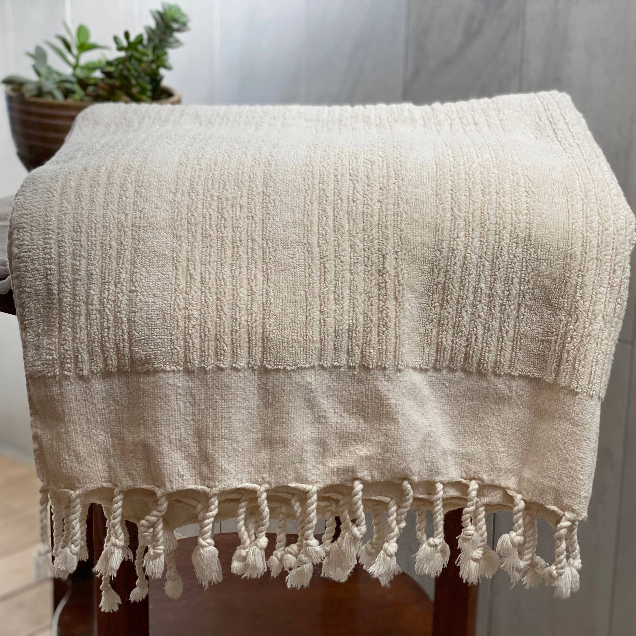 loom.ist - Ottoman Terry Bath Towel: White