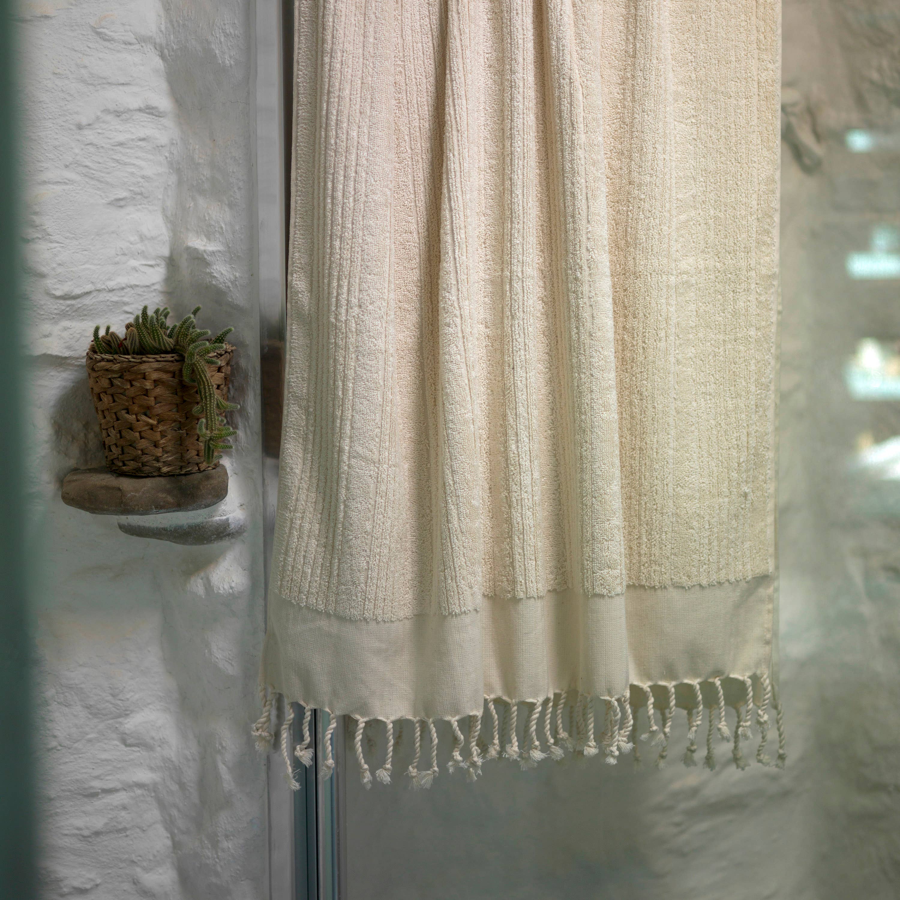 loom.ist - Ottoman Terry Bath Towel: White