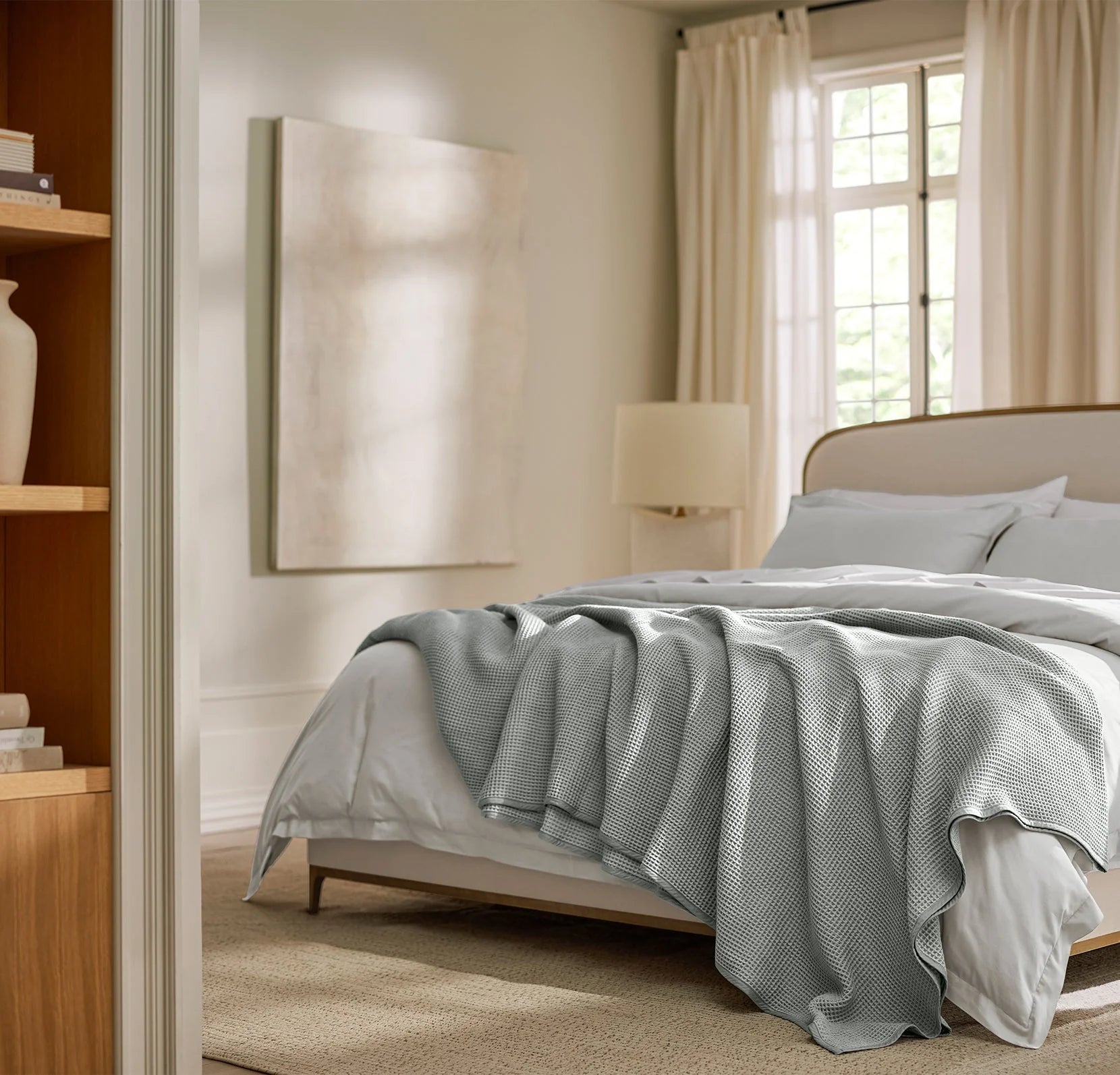 Boll & Branch - Waffle Bed Blanket - Shore (Pre-Order)