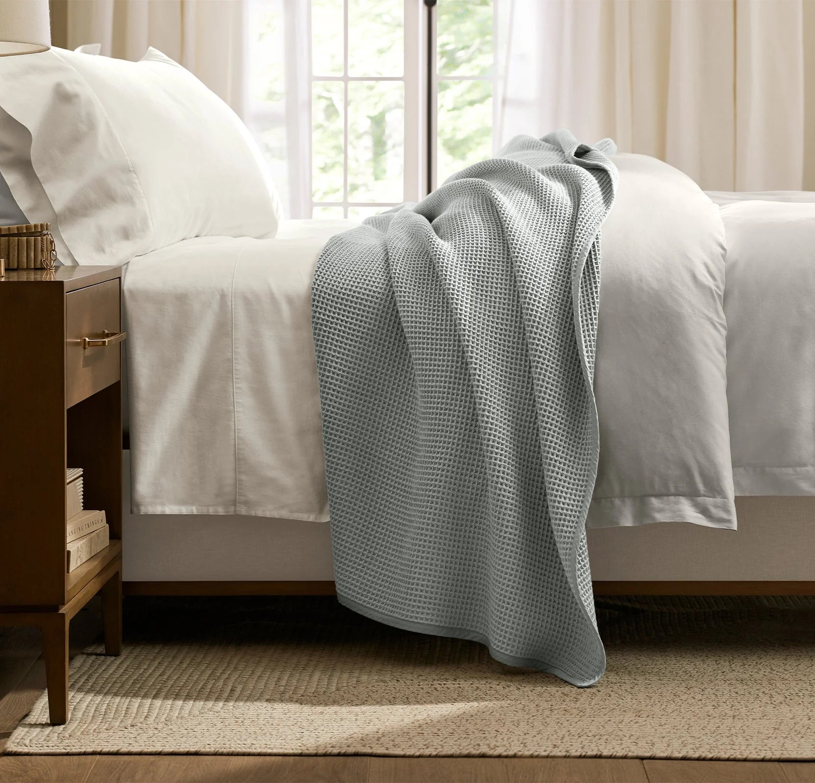 Boll & Branch - Waffle Bed Blanket - Shore (Pre-Order)