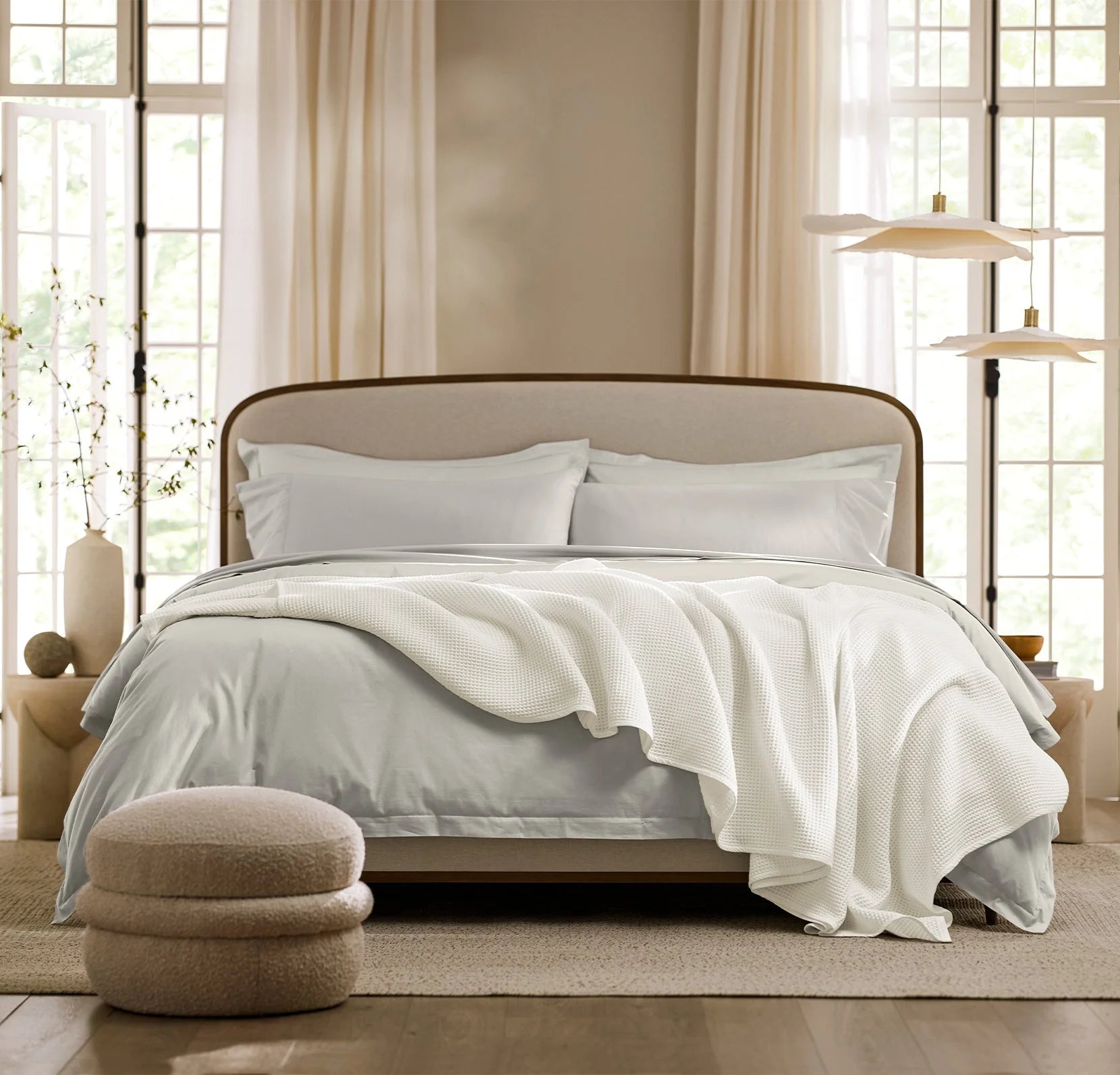 Boll & Branch - Waffle Bed Blanket - White (Pre-Order)