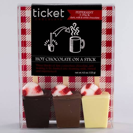 Hot Chocolate on a Stick 3-pack - Peppermint