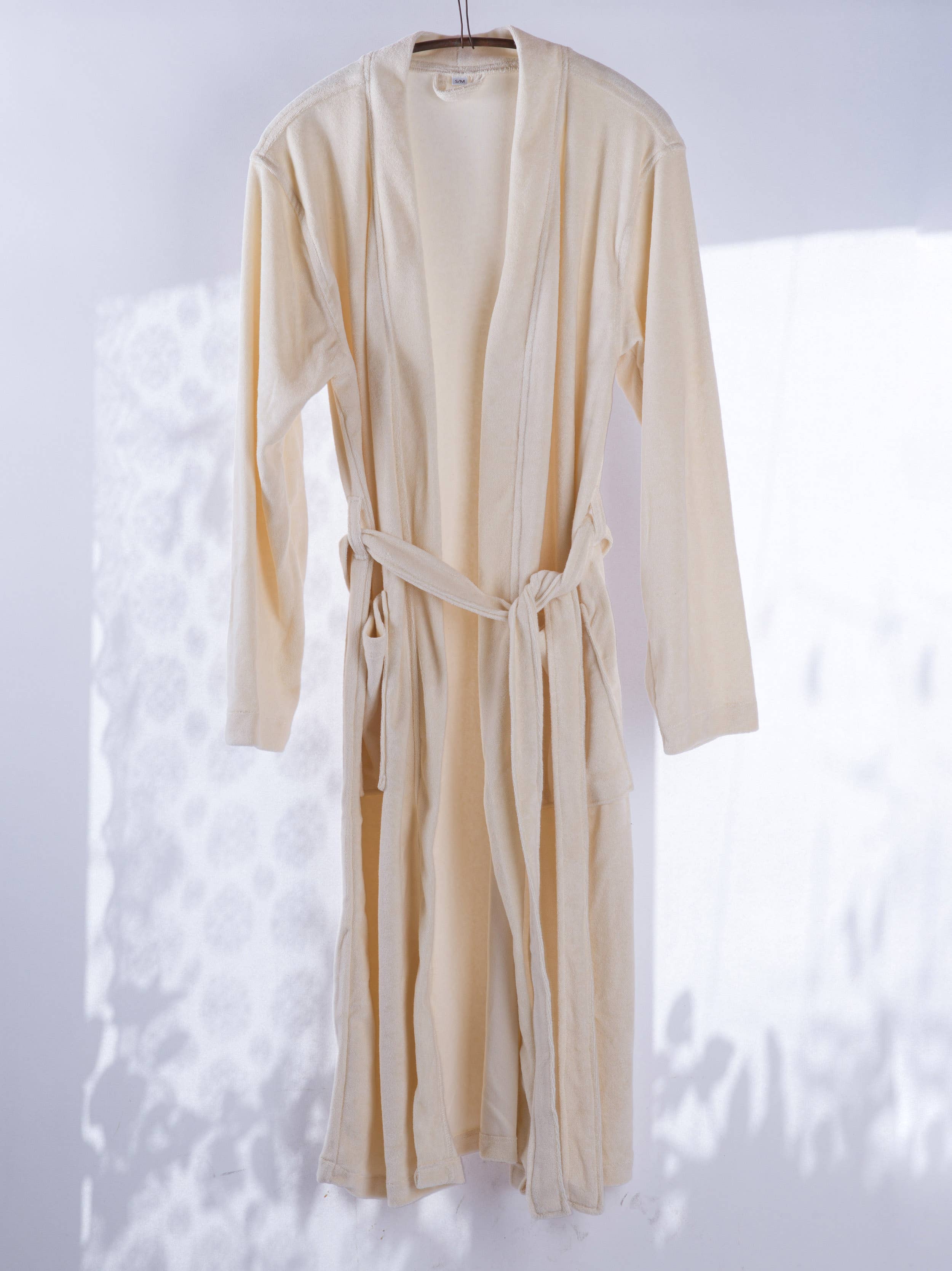 loom.ist - Cotton Towelling Robe: Black / S/M