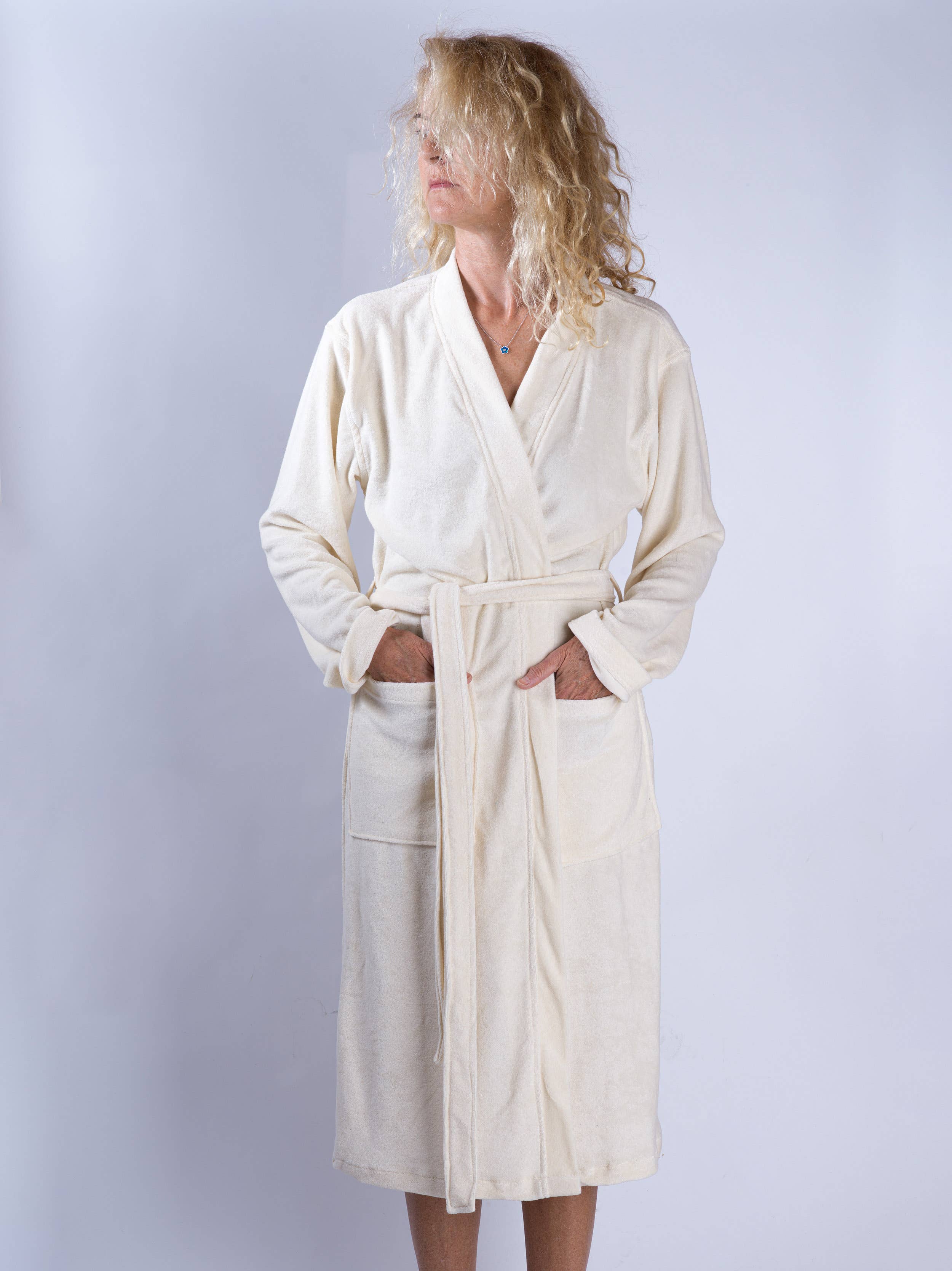 loom.ist - Cotton Towelling Robe: Black / S/M