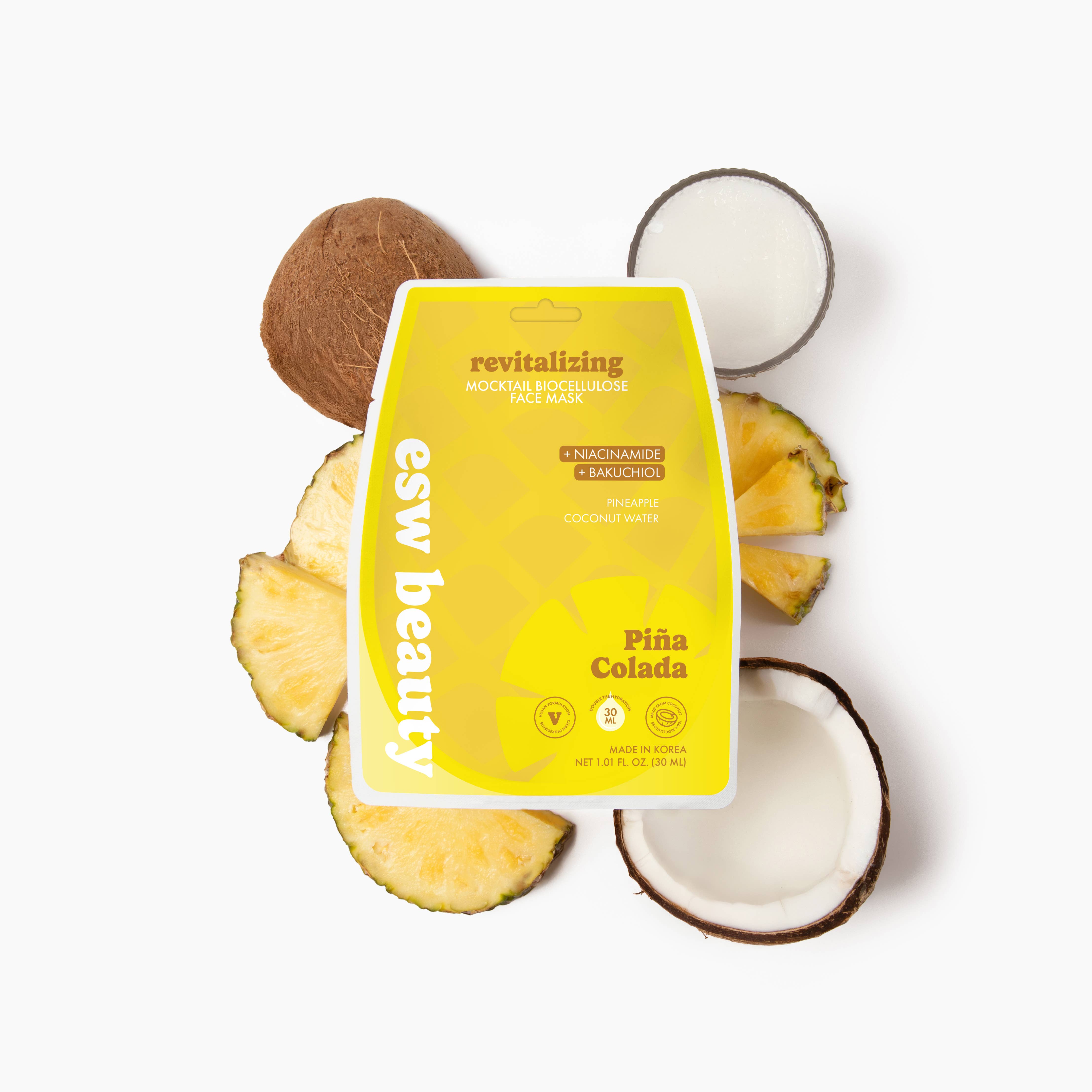 ESW Beauty - Piña Colada Revitalizing Biocellulose Mocktail Mask