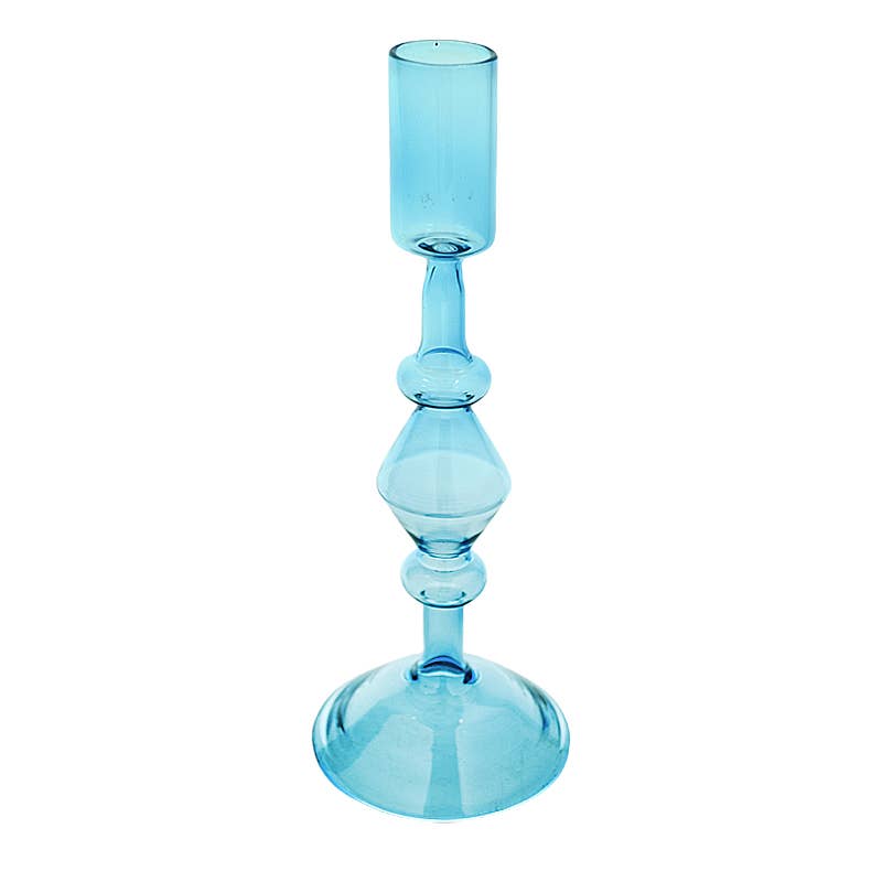 Rosha Living Inc - Wisteria Candleholder Blue L