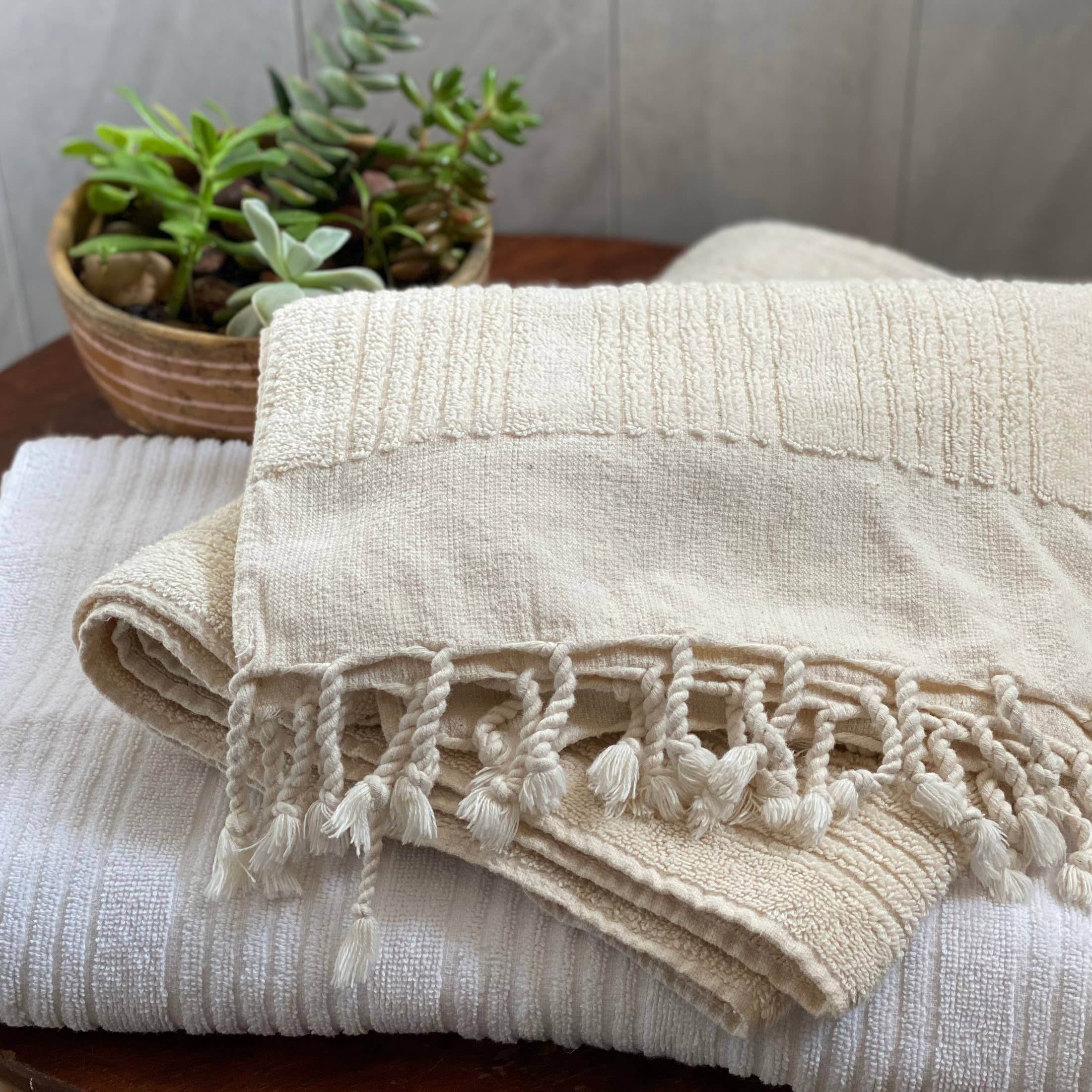 loom.ist - Ottoman Terry Hand Towel: White