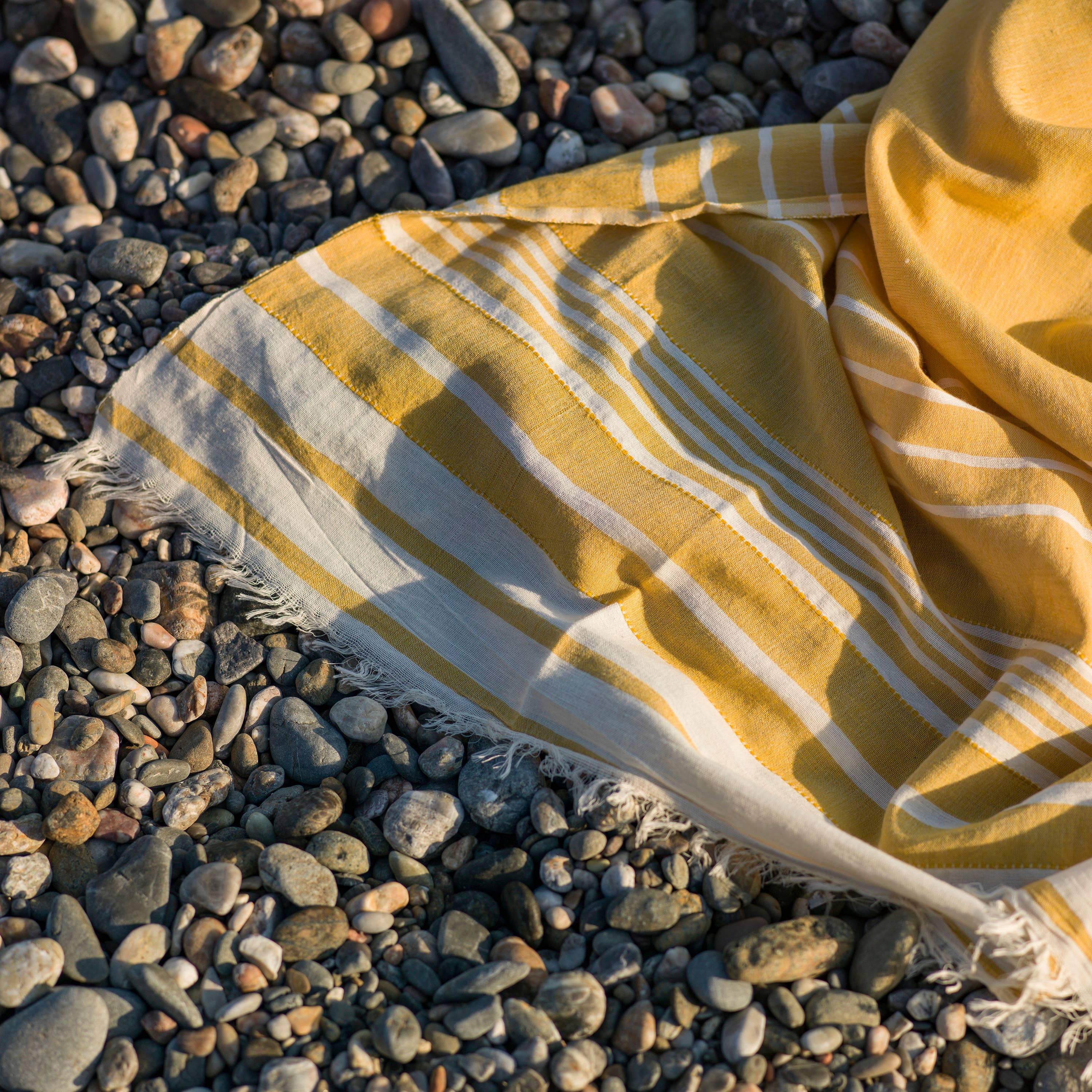 loom.ist - Helen Turkish Beach Towel: Yellow