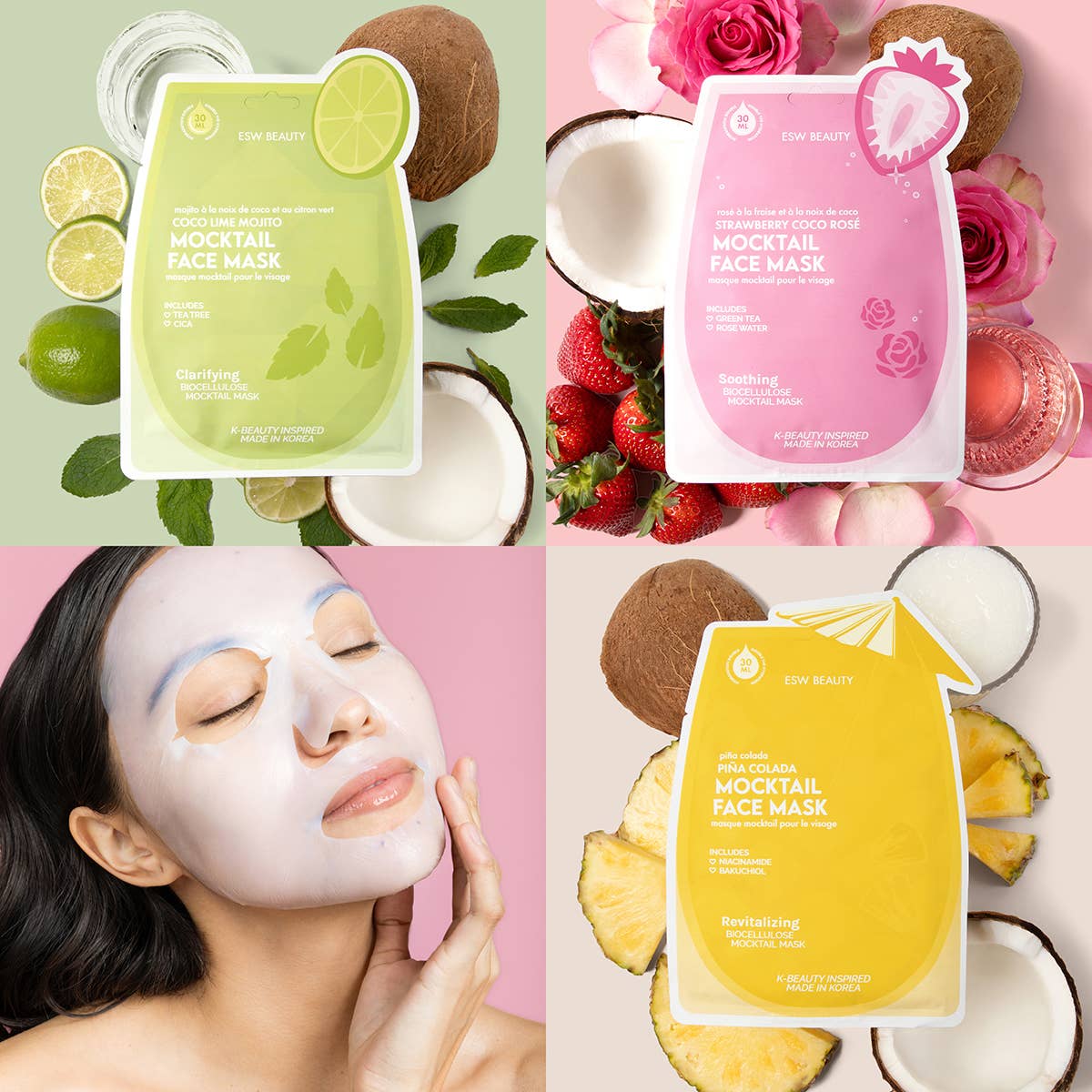 ESW Beauty - Mocktail Biocellulose Face Mask Set