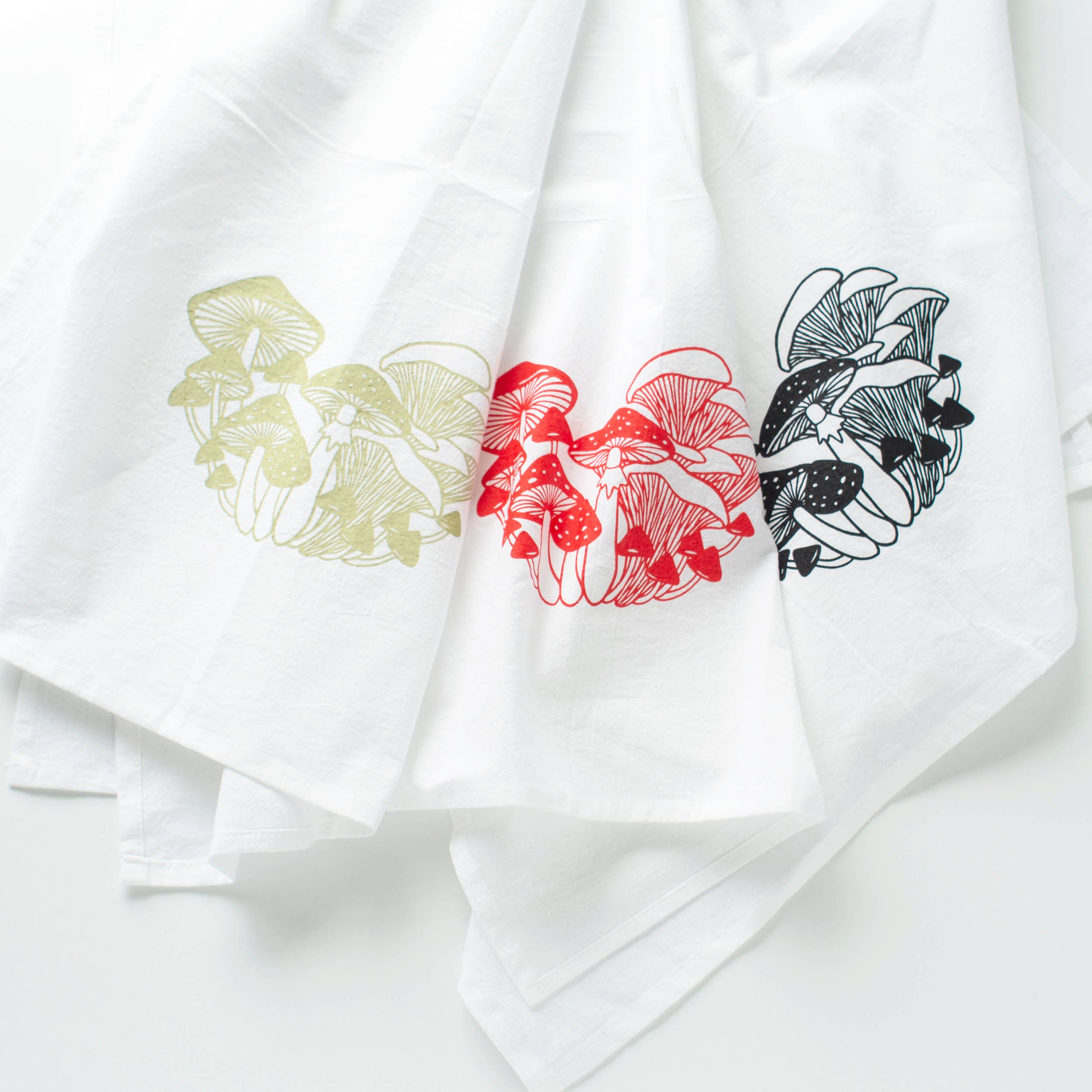 Bird Mafia - Mushrooms Flour Sack Towel: Mushroom