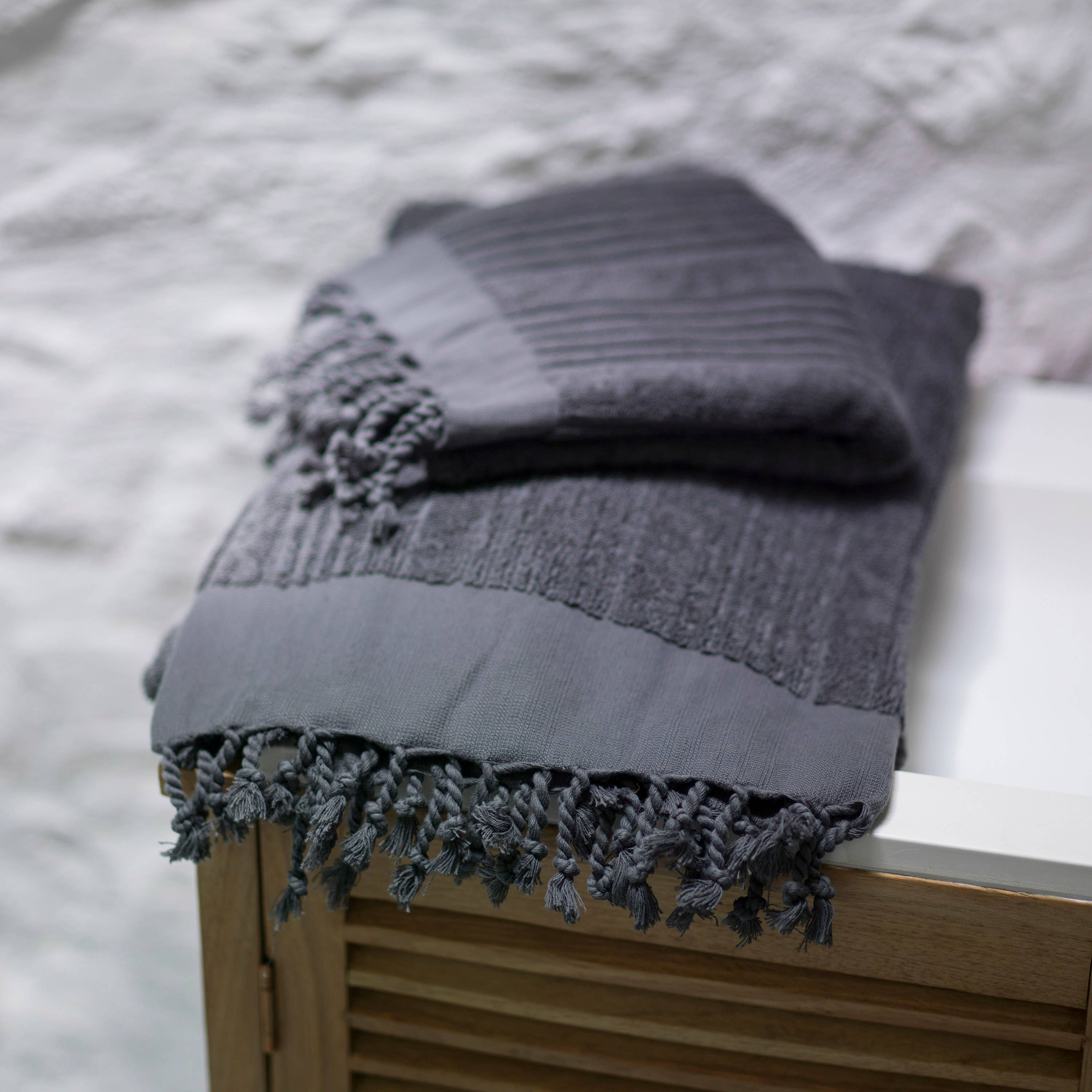 loom.ist - Ottoman Terry Hand Towel: Dark Grey